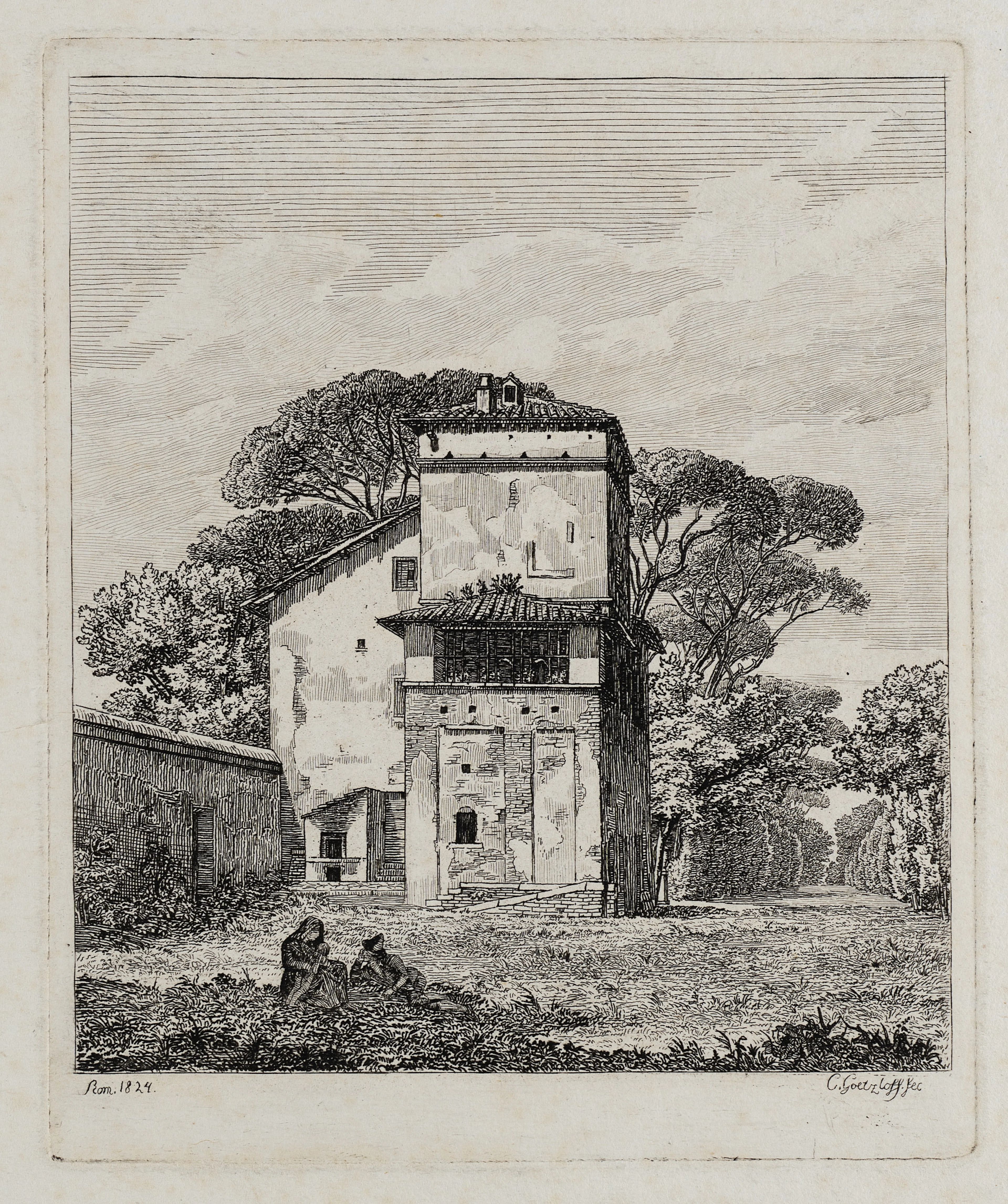Carl Wilhelm Götzloff (1799 Dresden - 1866 Neapel), Das Pförtnerhaus