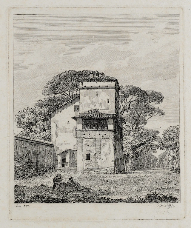 Carl Wilhelm Götzloff (1799 Dresden - 1866 Neapel), Das Pförtnerhaus