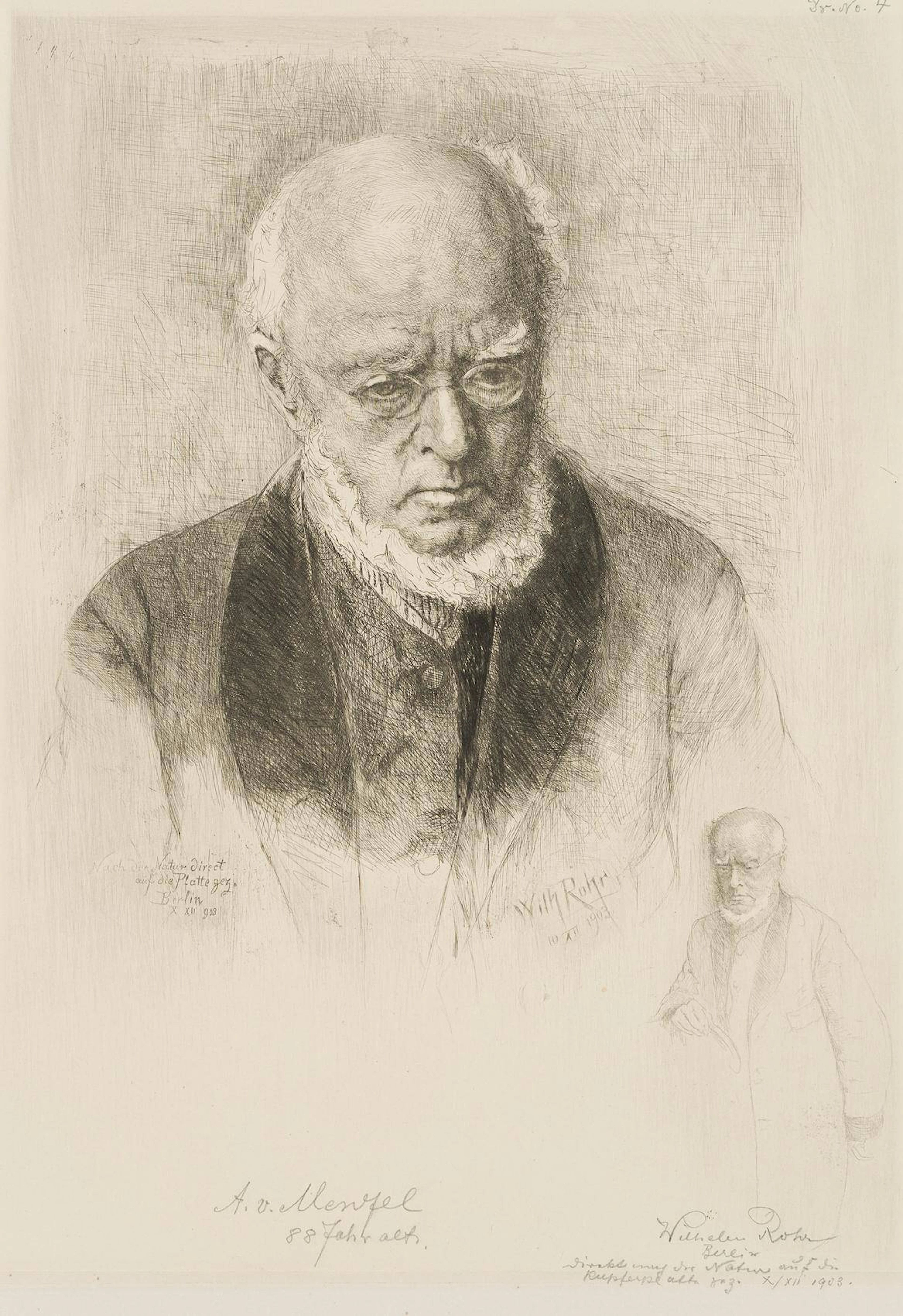 Porträt Adolph von Menzel, 88 Jahre | 16093