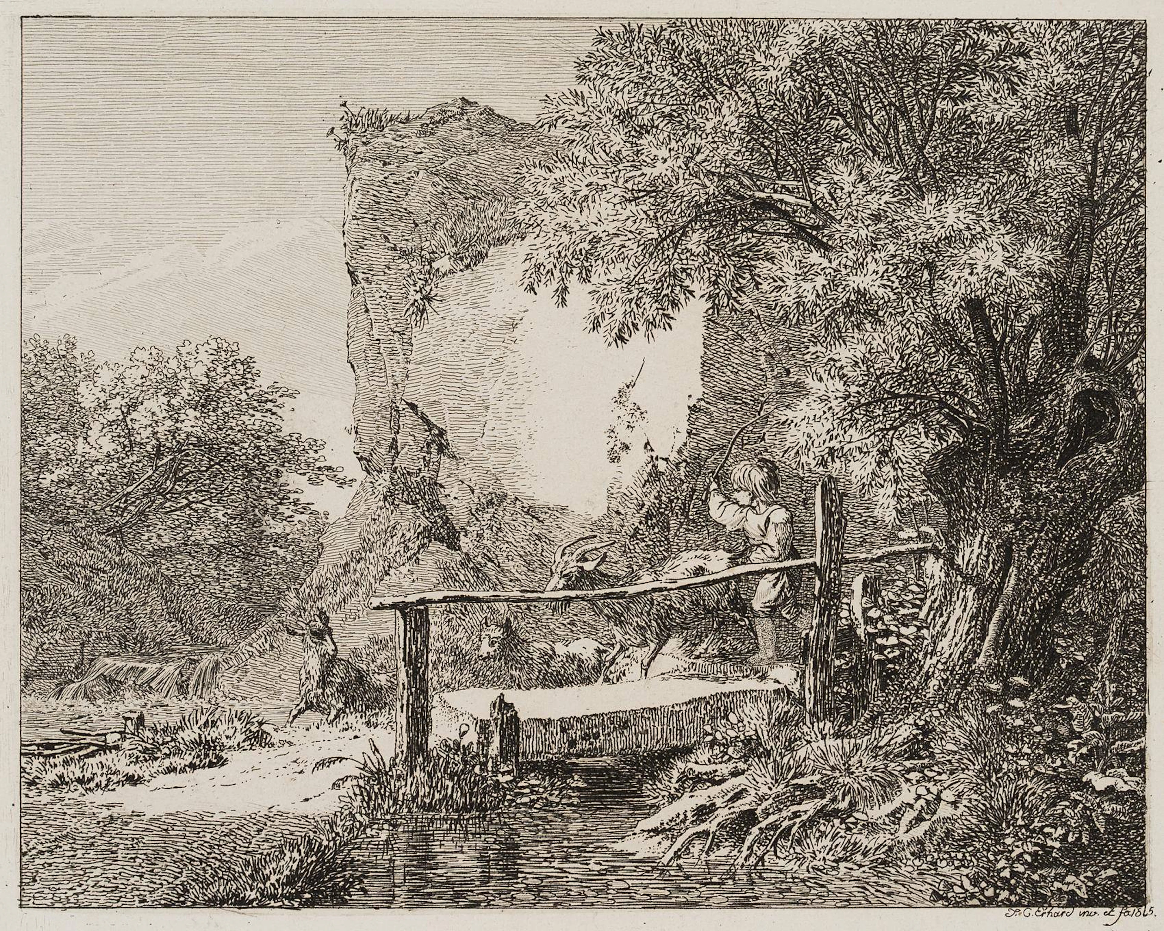 Hirtenknabe mit drei Ziegen | 17148