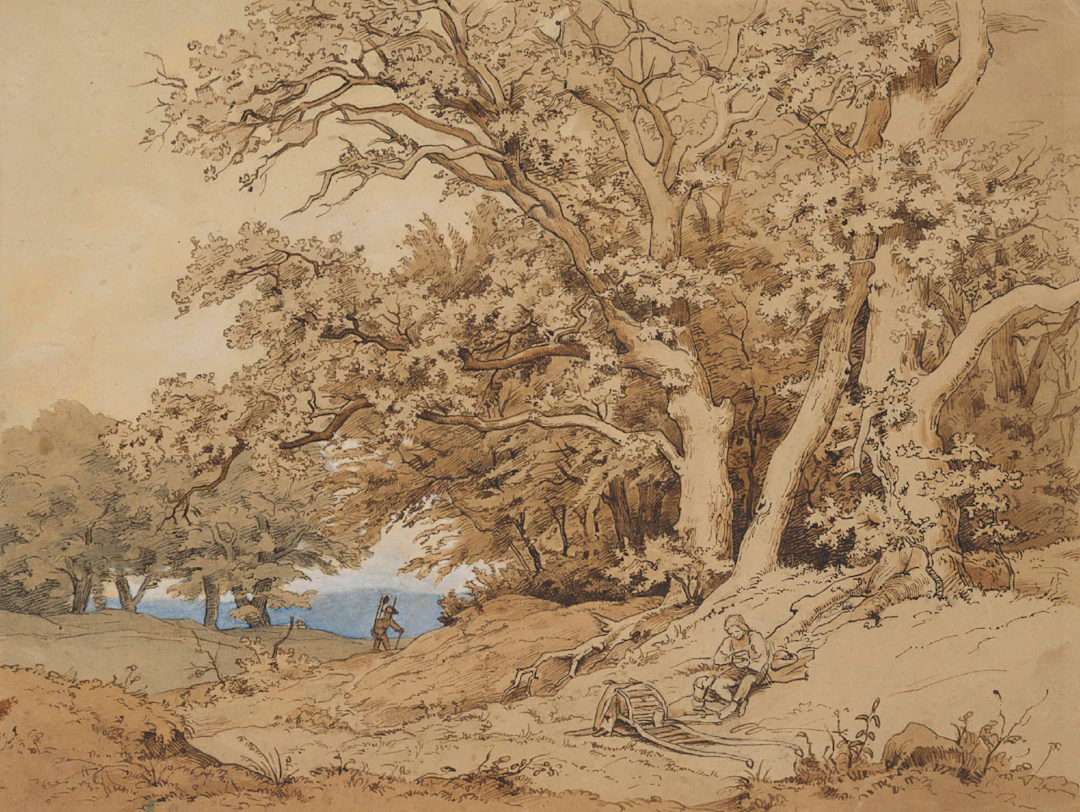 Rastender Bauer am Waldesrand | 18499