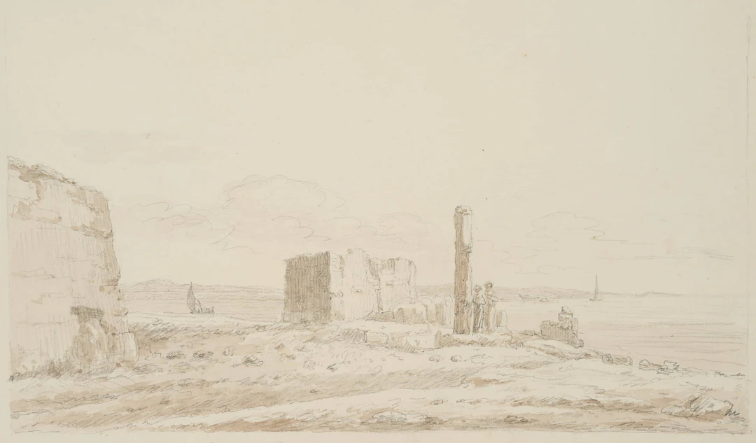 Ruinen bei Suez mit dem Roten Meer | 18610