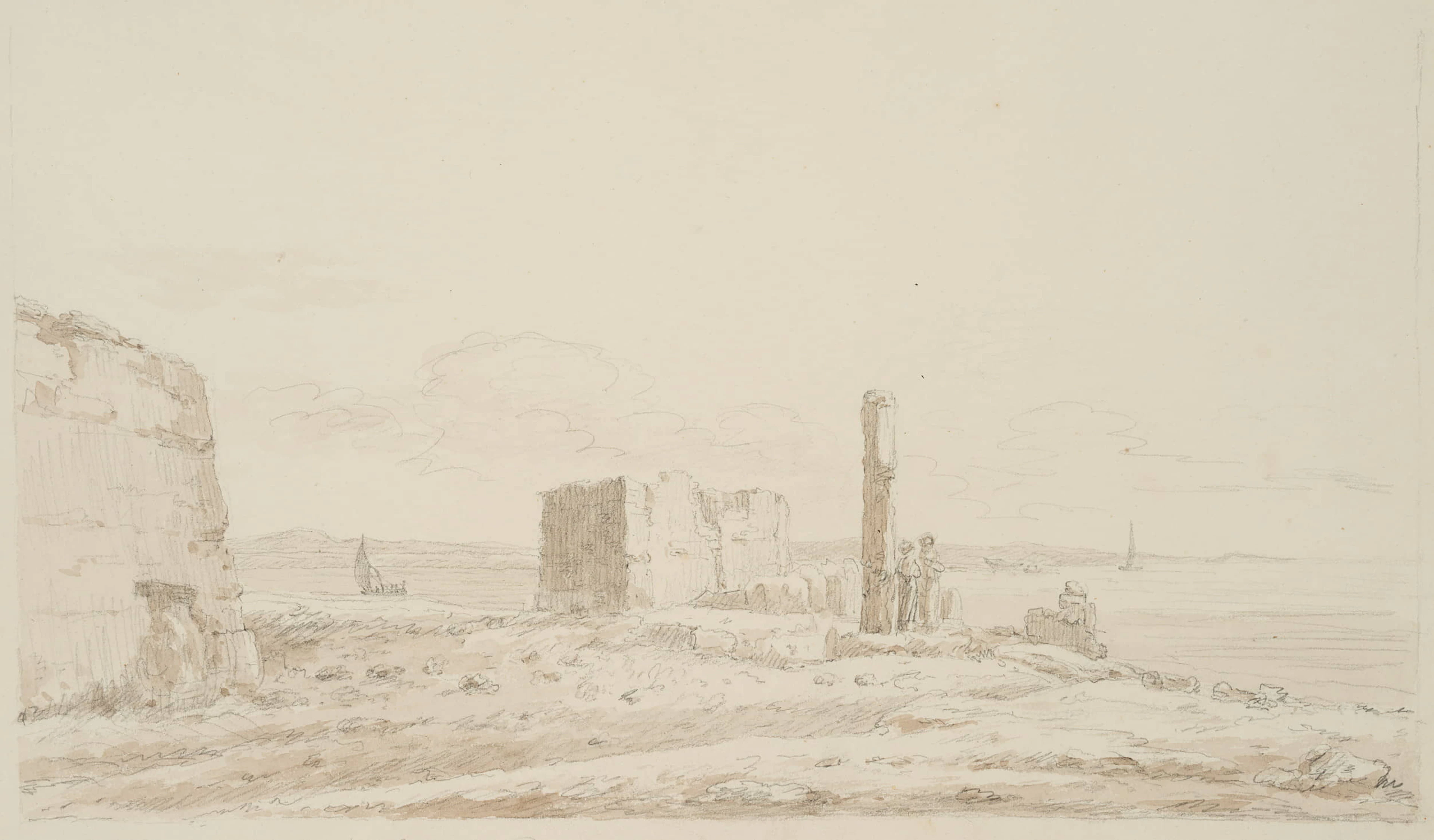 Ruinen bei Suez mit dem Roten Meer | 18610