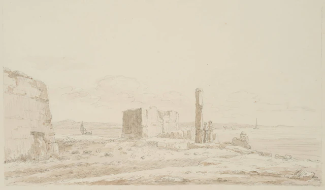 Ruinen bei Suez mit dem Roten Meer | 18610