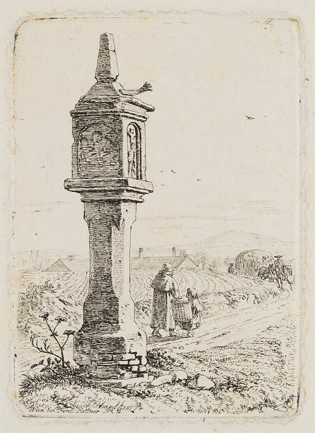 Denksäule mit eiserner Hand bei Schönbrunn | 17158