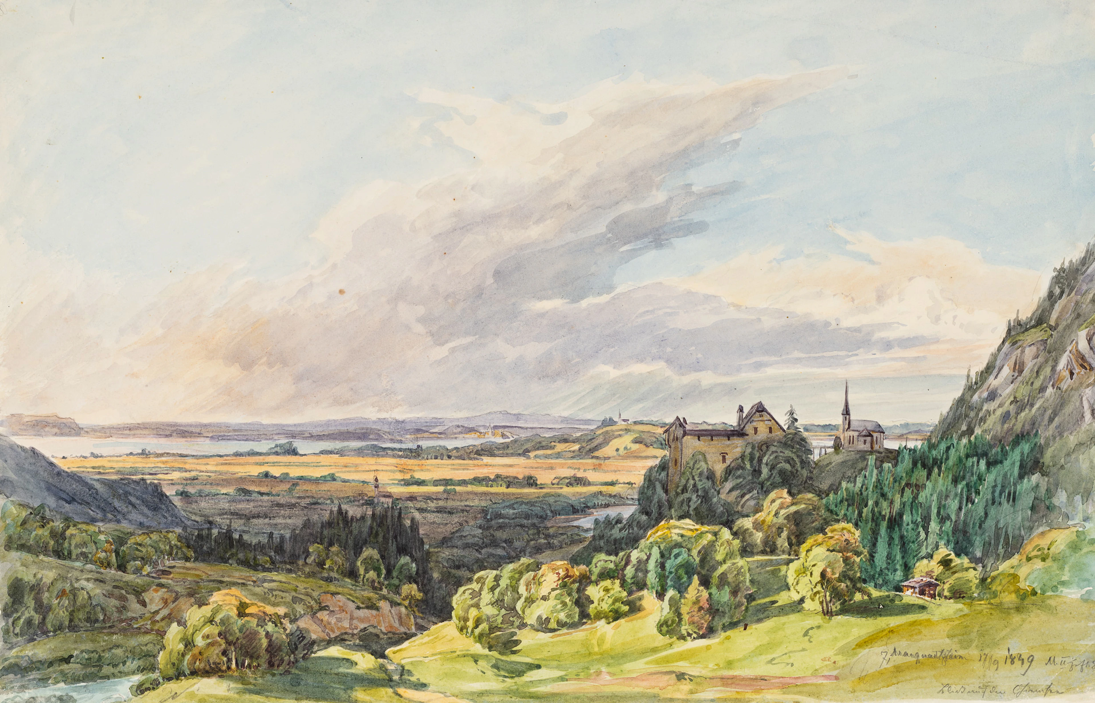 Georg Wiesend (1807 Kufstein - 1881 Berchtesgaden), Burg Marquartstein