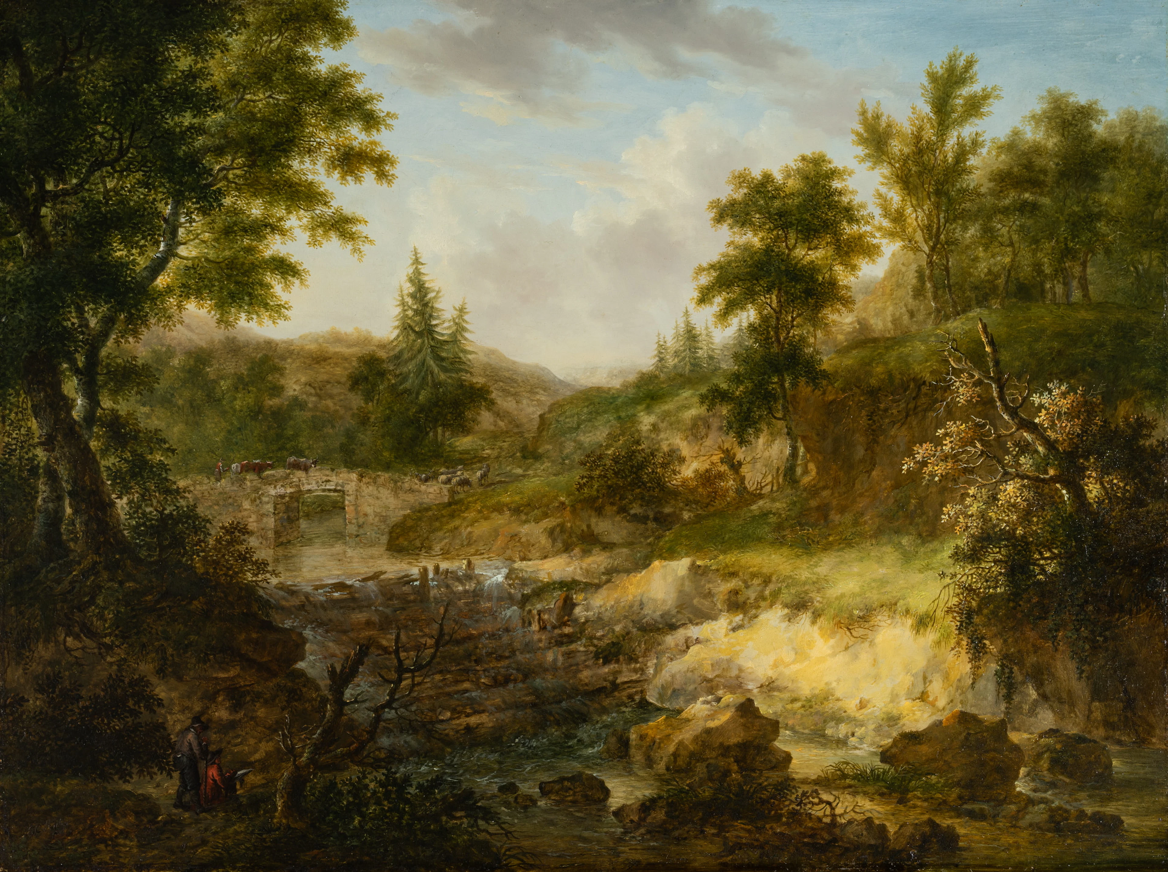 Johann Casper Huber (1752 Glattfelden - 1827 Zürich), Landschaft mit