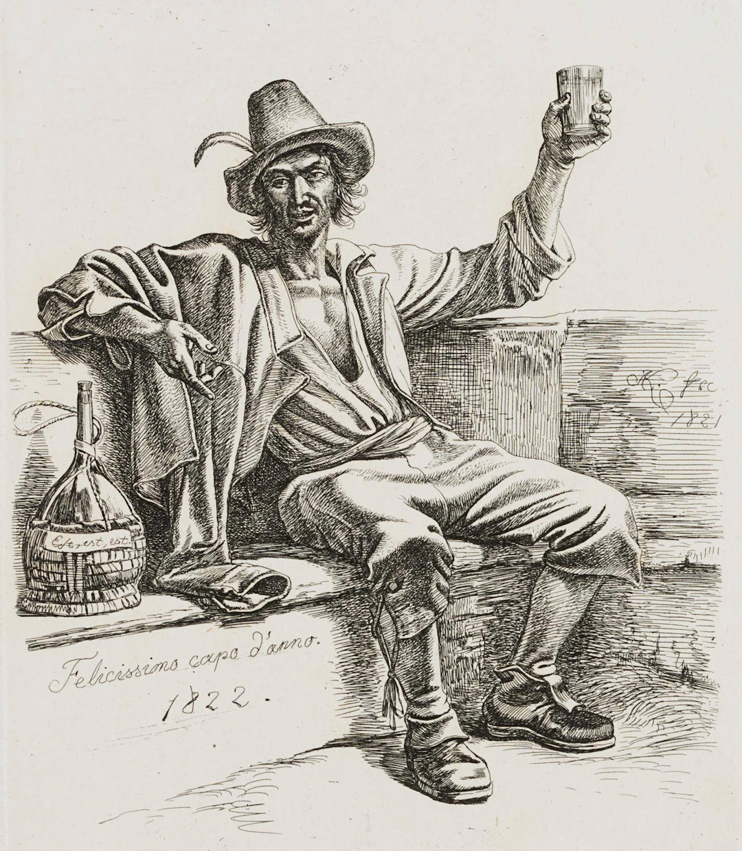 Grußkarte zum Jahresanfang 1822 | 17183