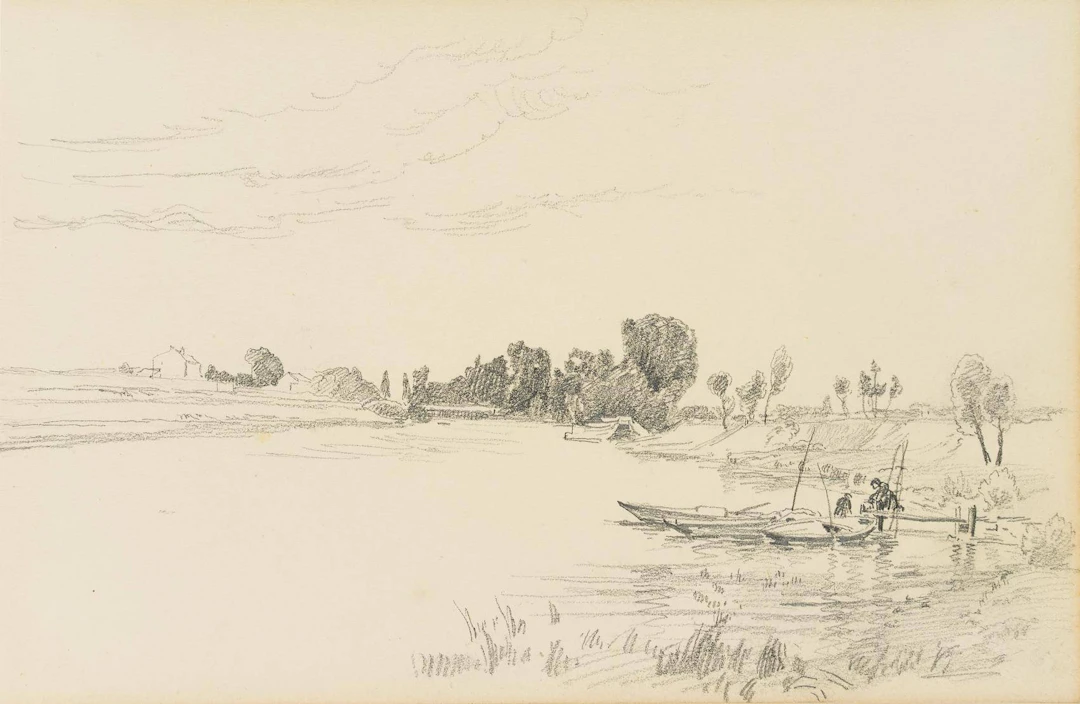 Anlegesteg in Flusslandschaft | 15978