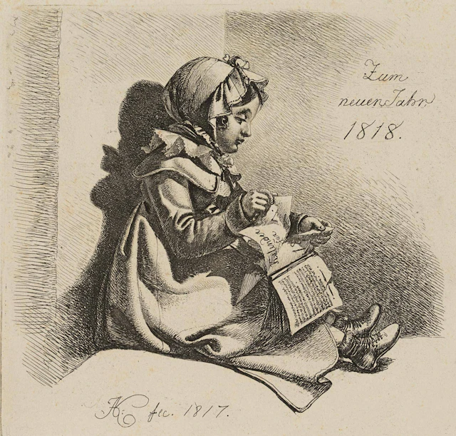 Das Mädchen mit dem Kalender, Zum neuen Jahr 1818 | 17199