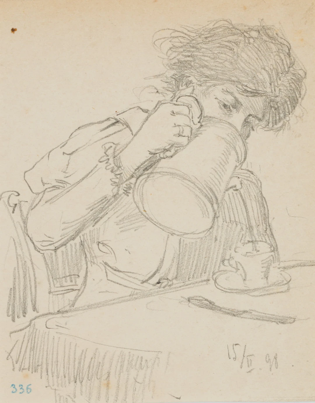 Leo Primavesi (1871 Köln - nach 1937 ), Junge Frau mit Kaffeekanne