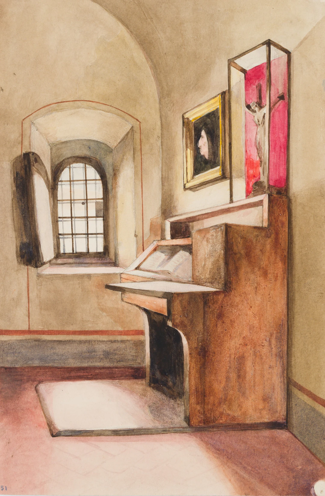 Leo Primavesi (1871 Köln - nach 1937 ), Savonarolas Zelle in Florenz