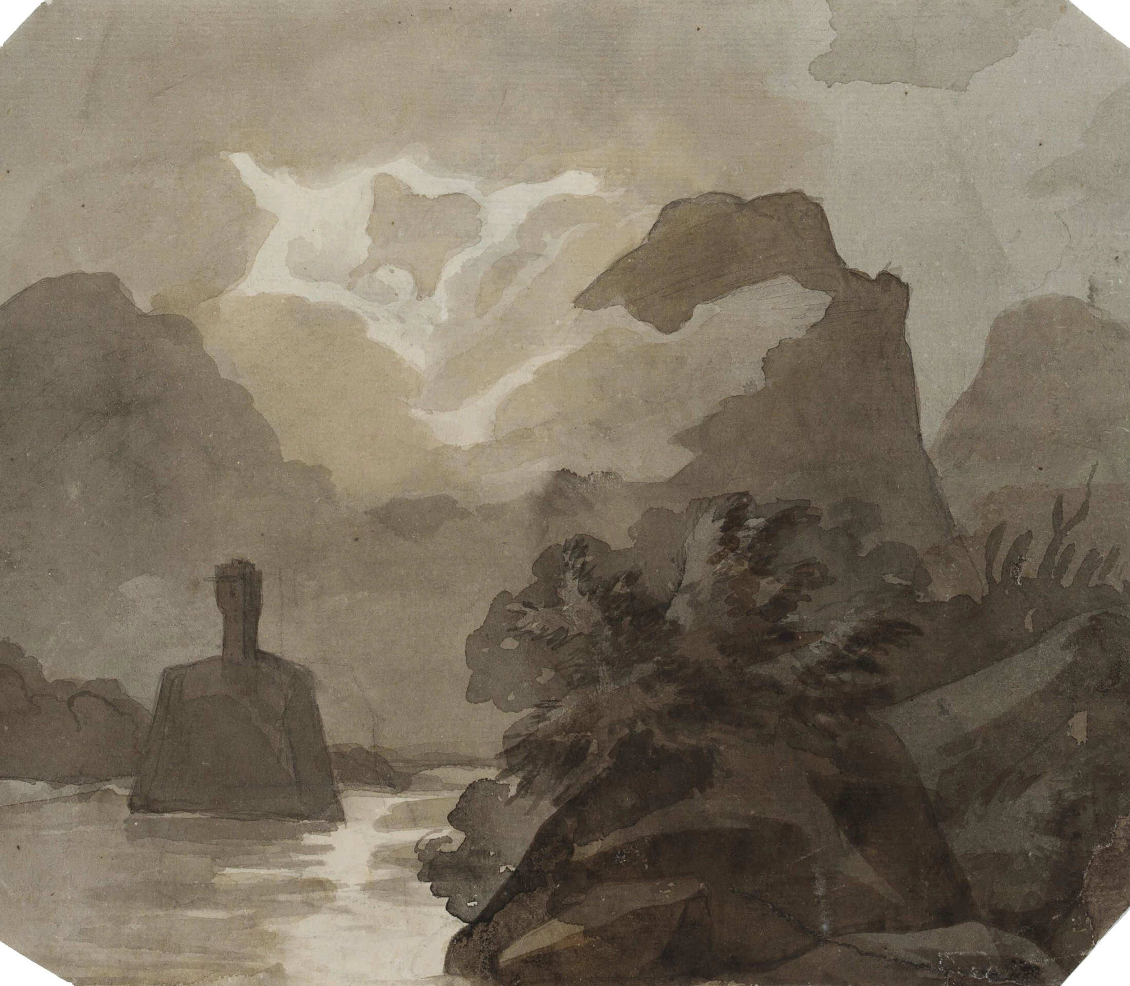 Bergsee mit Wachturm | 12419