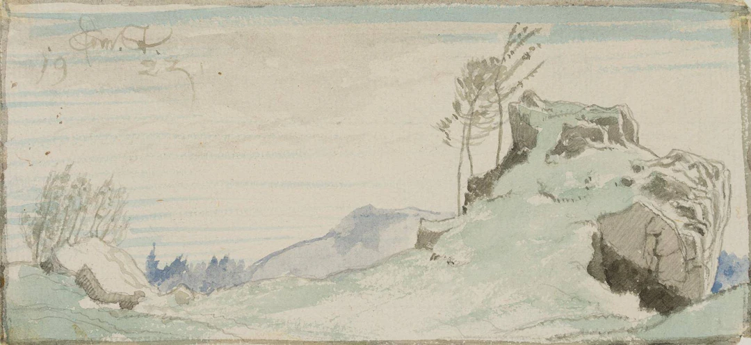 Felsbrocken auf einem Hügel | 17440