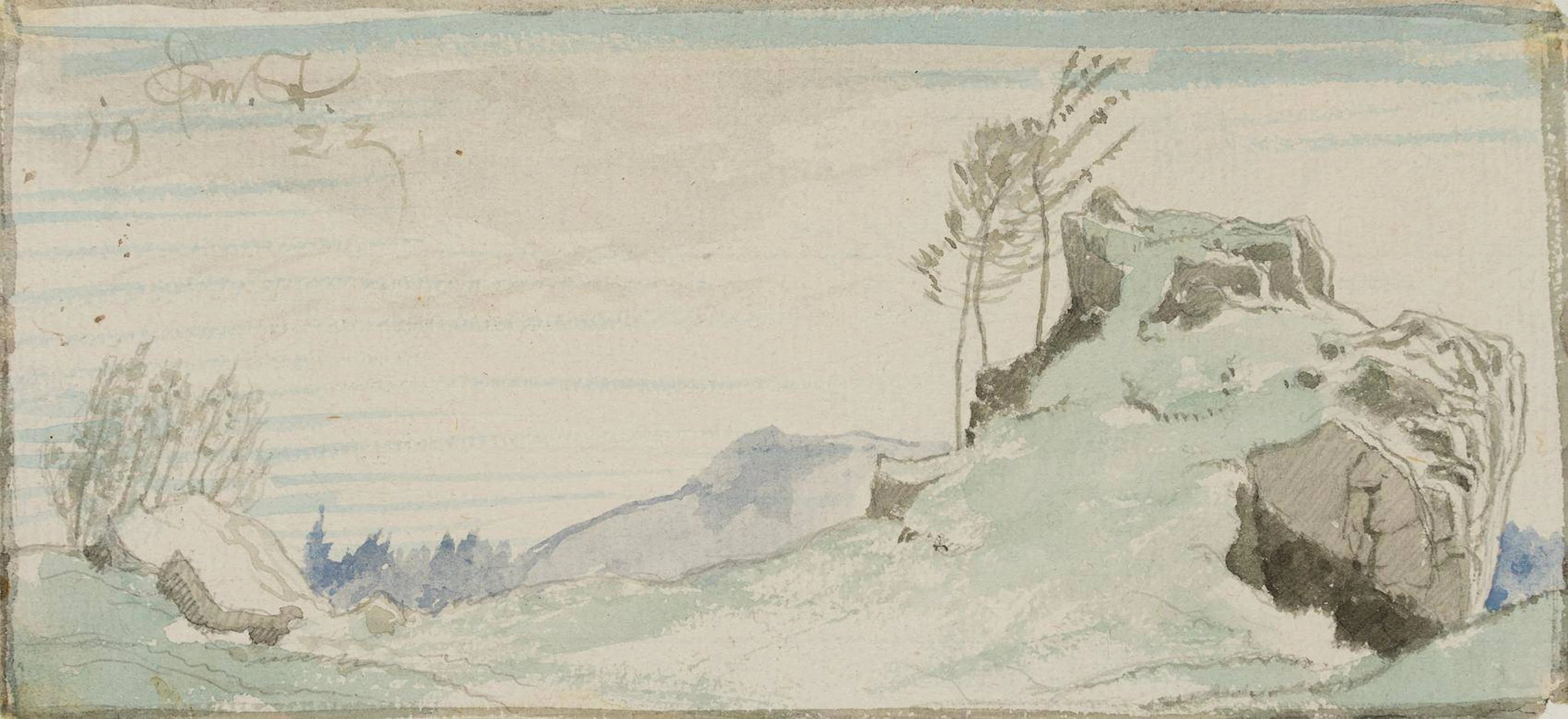 Felsbrocken auf einem Hügel | 17440