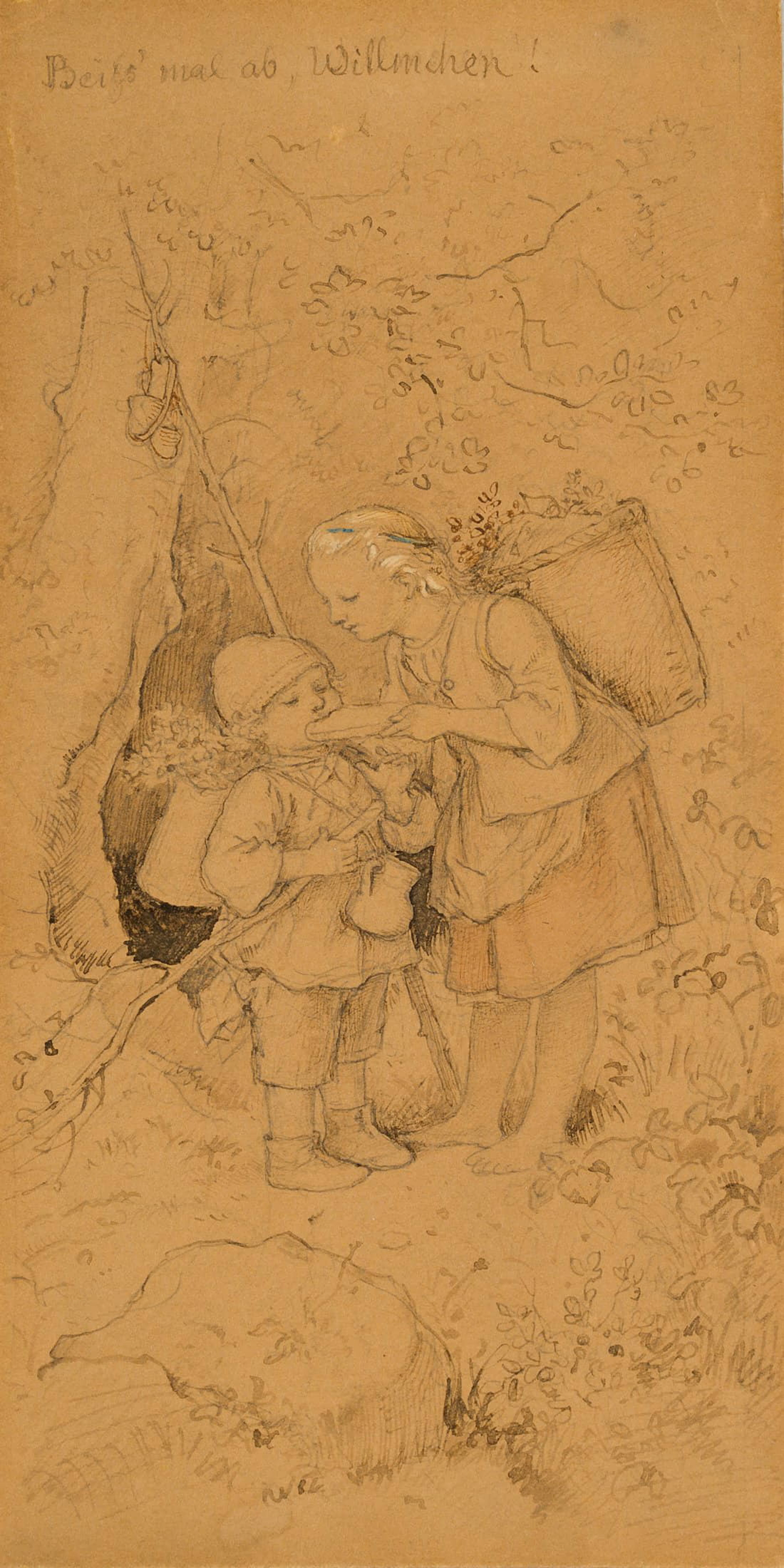 Ludwig Richter (1803 Dresden - 1884 ebd.), Beiss mal ab Willmchen!