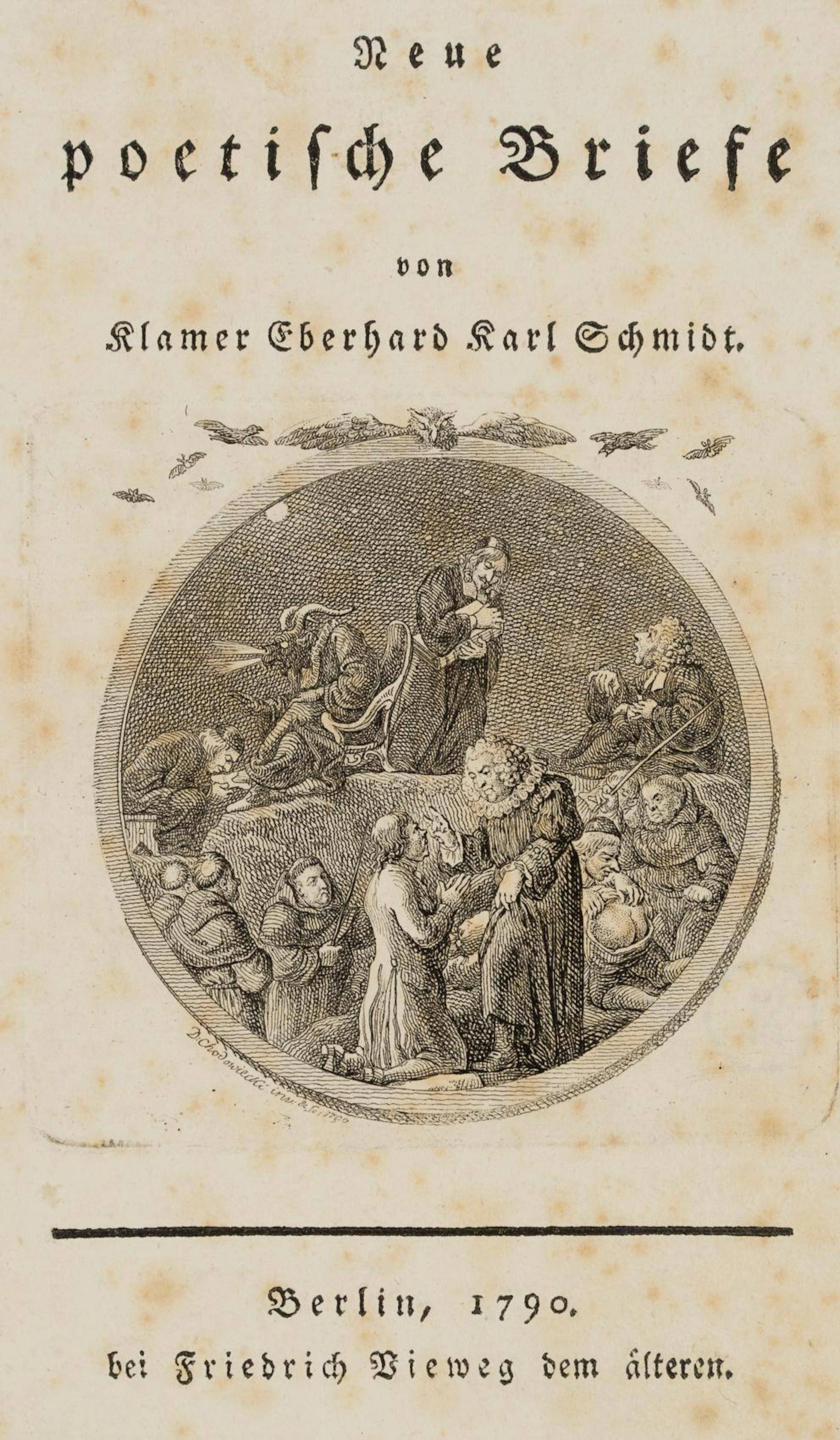 Titelseite zu Klamer Schmidt's neue poetische Briefe | 13803