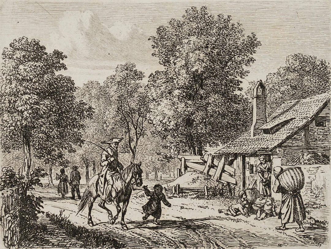Reitender Jude und kleine Bettlerin | 17119