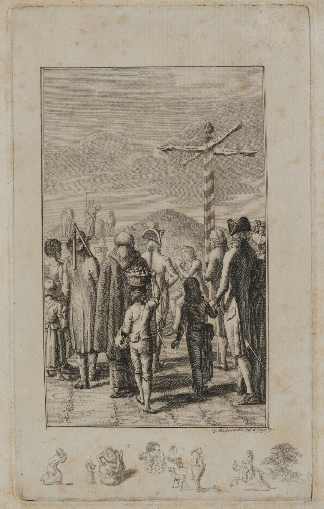 Der Dichter am Wegkreuz zur Tugend | 13900