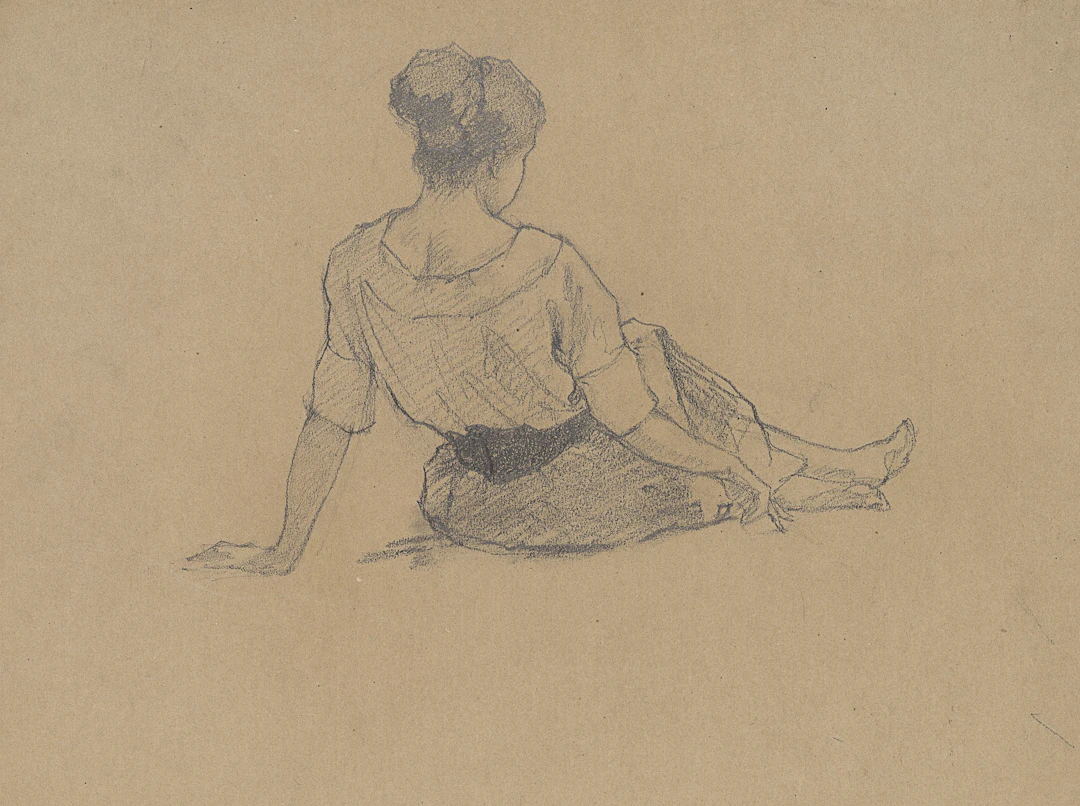 Sitzende Frau von hinten | 61926