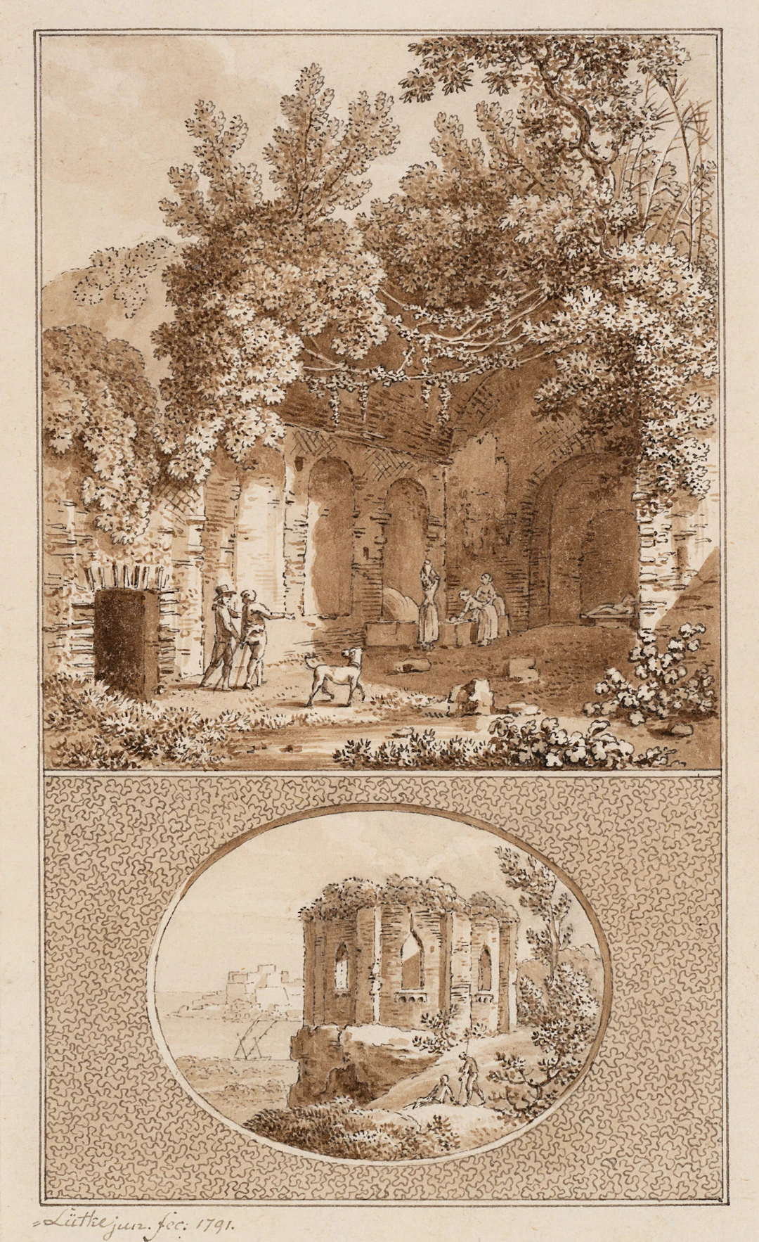 Peter Ludwig Lütke (1759 Berlin - 1831 ebd.), Vorzeichnung zum Frontispiz