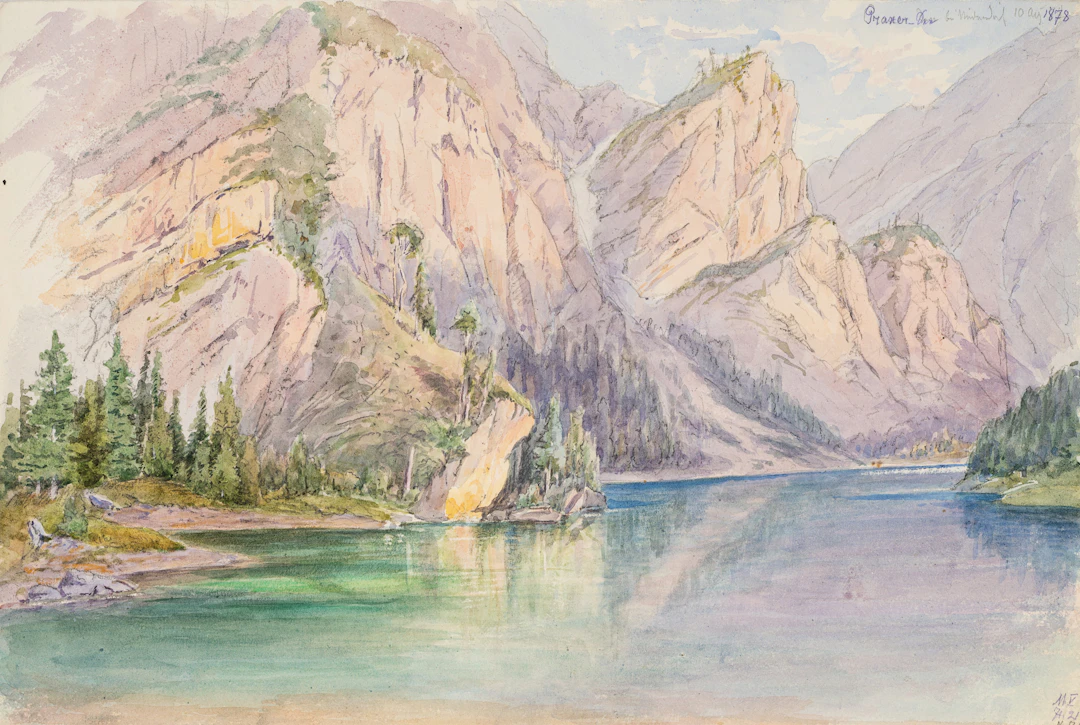 Georg Wiesend (1807 Kufstein - 1881 Berchtesgaden), Pragser Wildsee