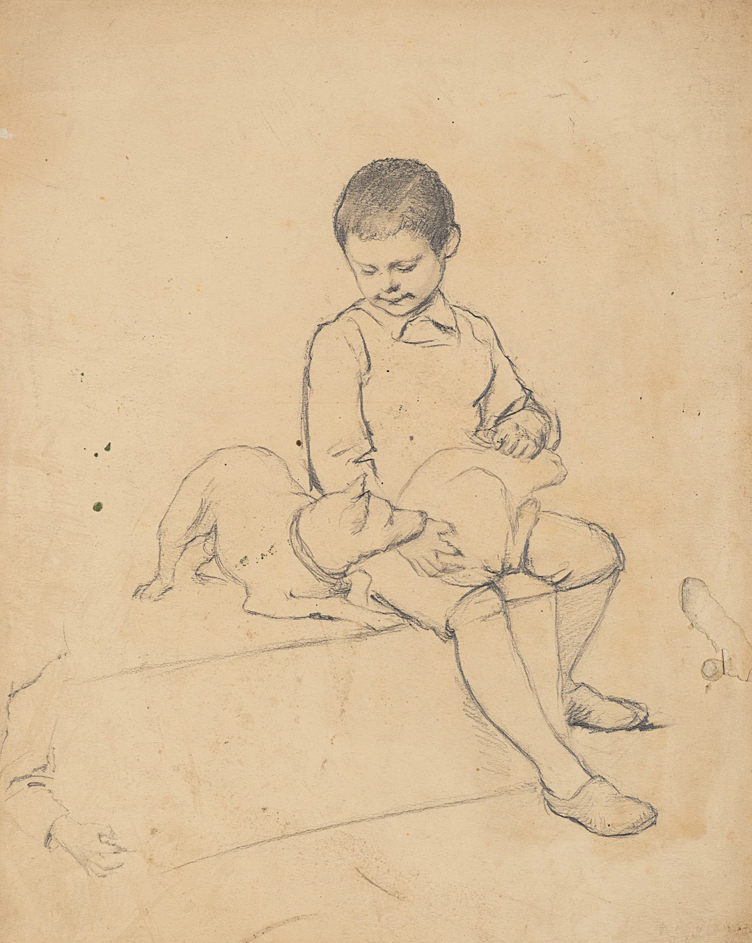 Knabe mit Hund auf dem Schoß | 61936