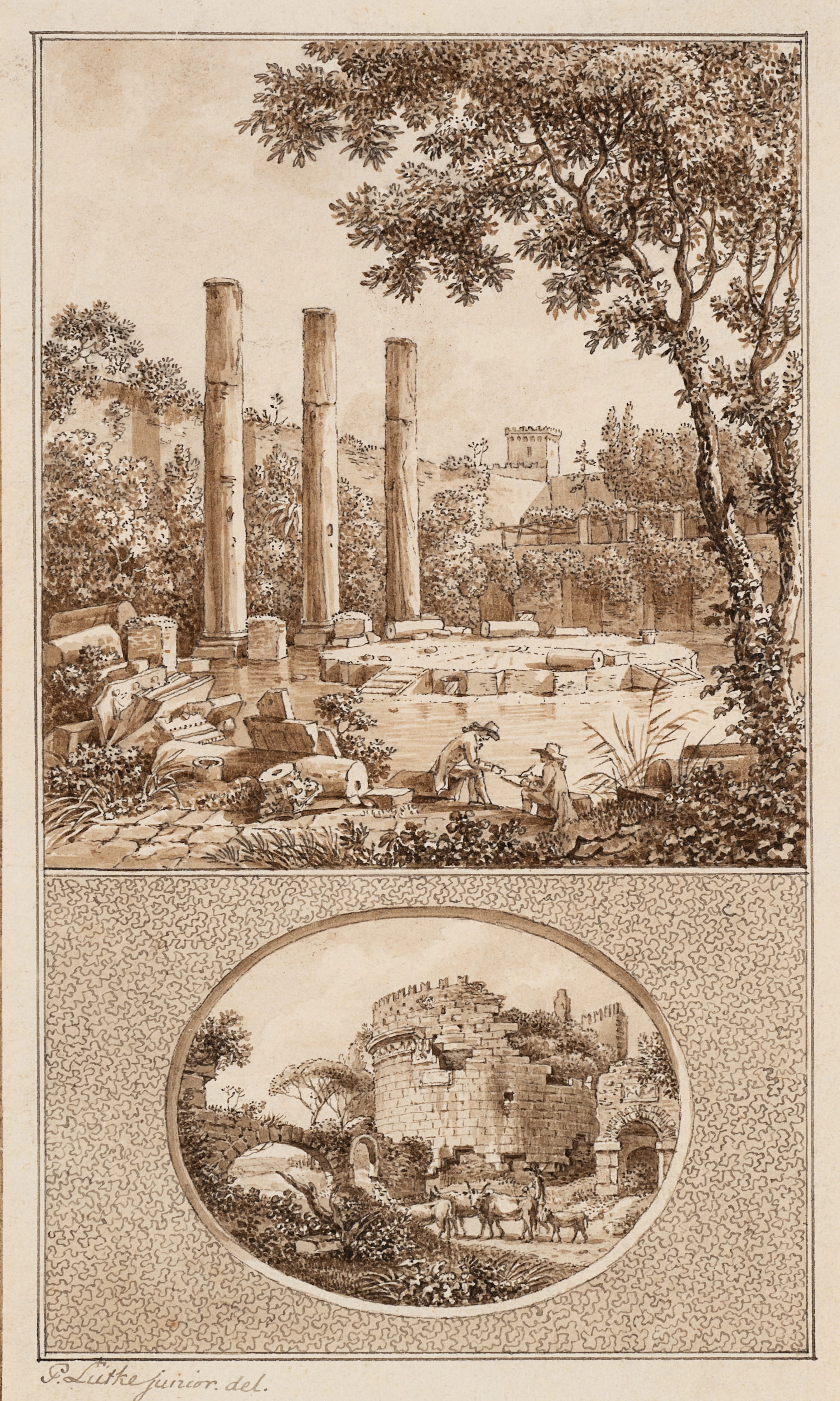 Peter Ludwig Lütke (1759 Berlin - 1831 ebd.), Vorzeichnung zum Frontispiz
