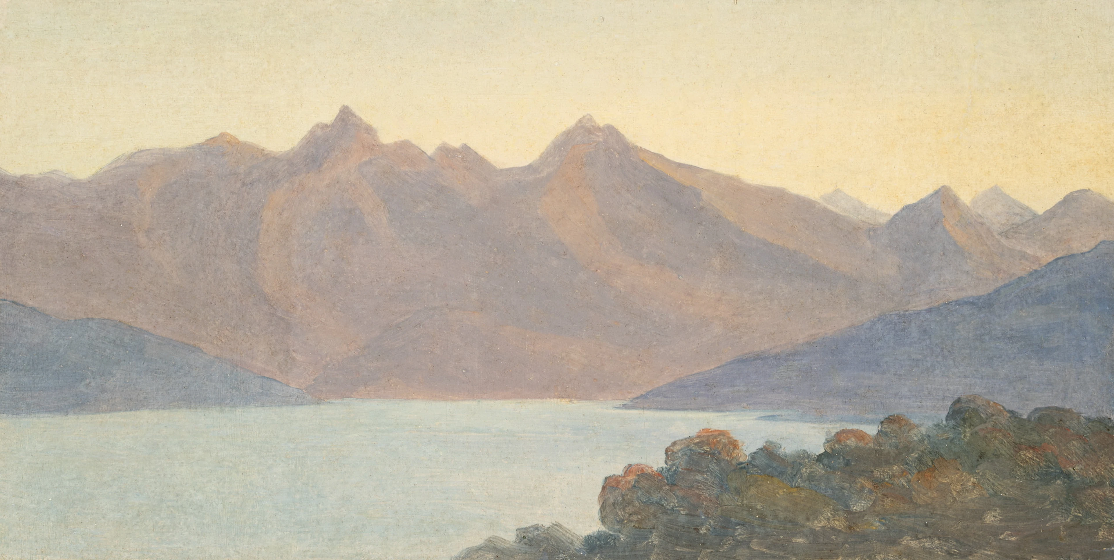 Carl Robert Kummer (1810 Dresden - 1889 ebd.), Gebirgslandschaft mit