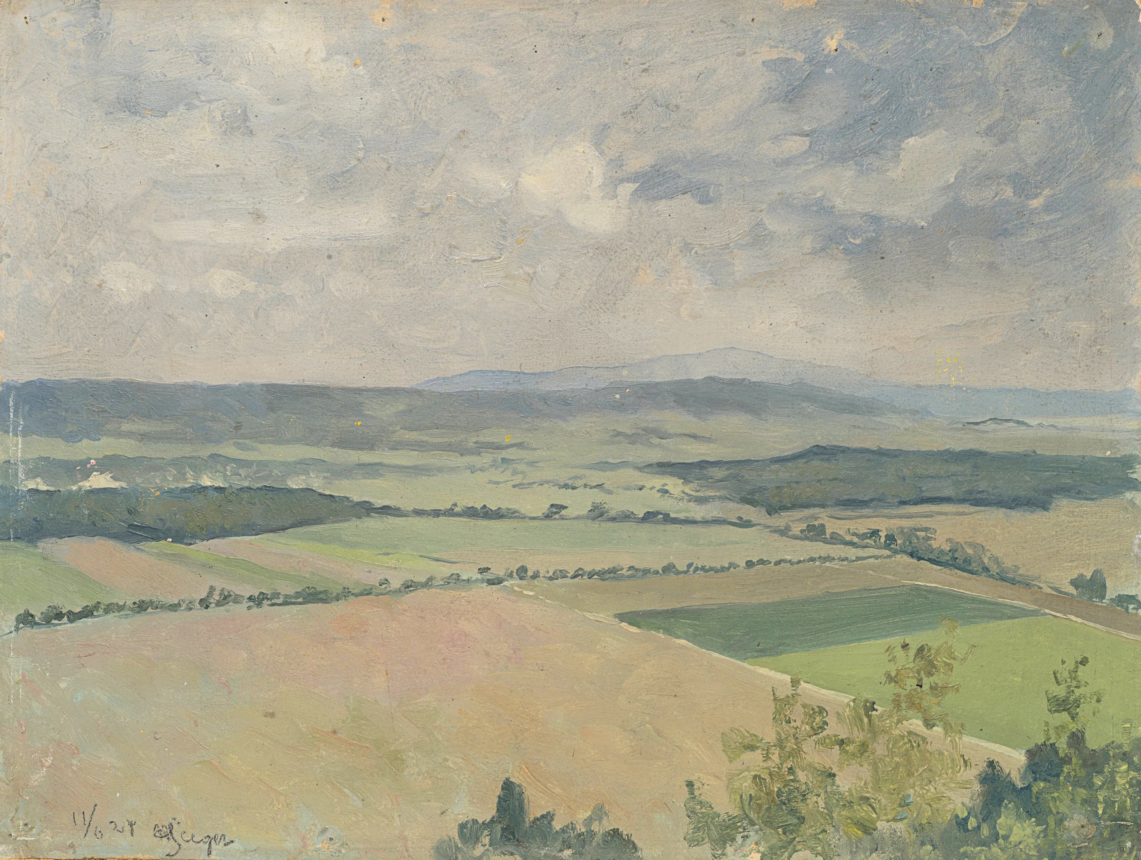 Weite Hügellandschaft mit Feldern | 62032