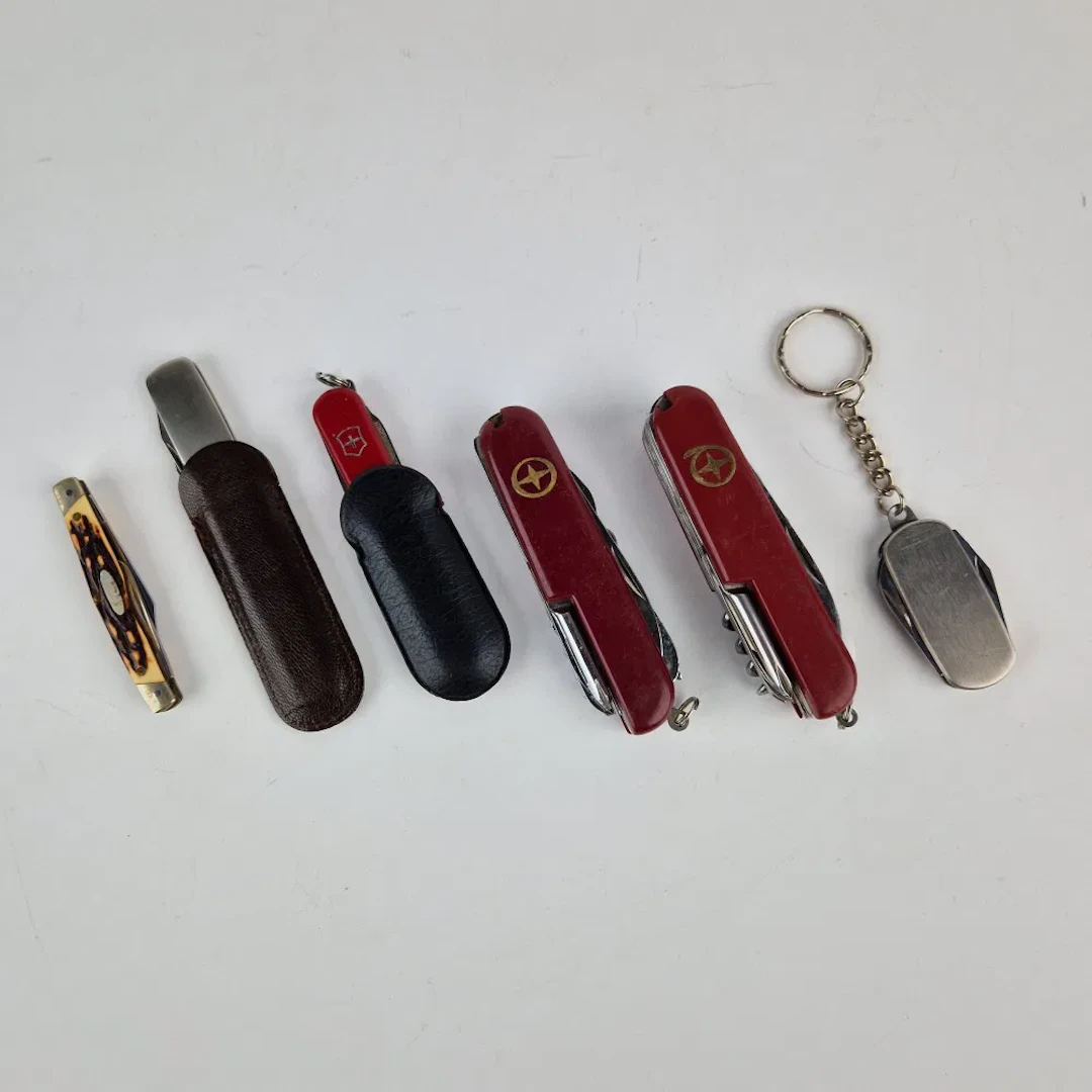 Fällknivar, 6 st, bl.a. Victorinox