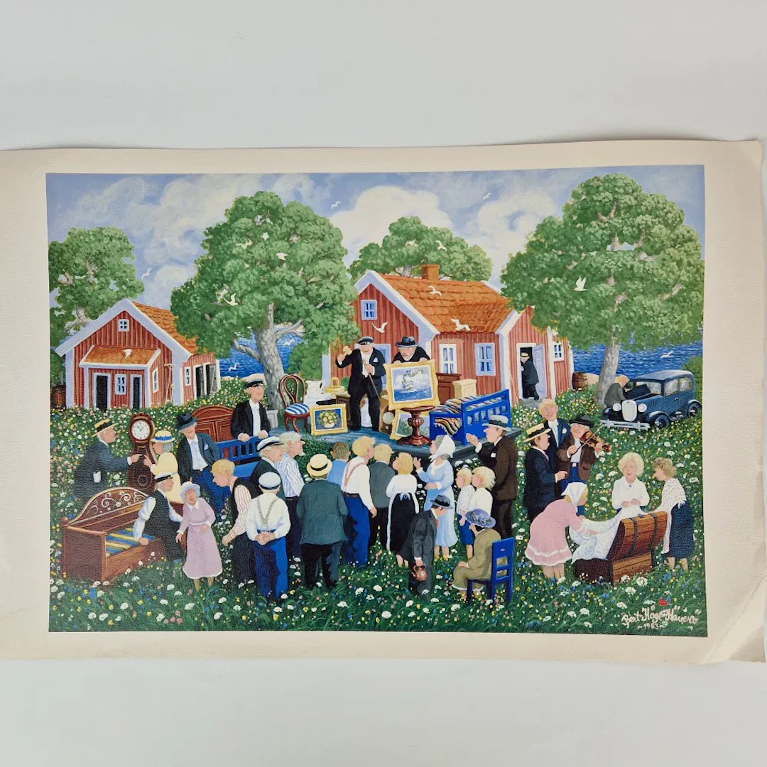 Bert Håge Häverö, "Gårdsauktion", tryck