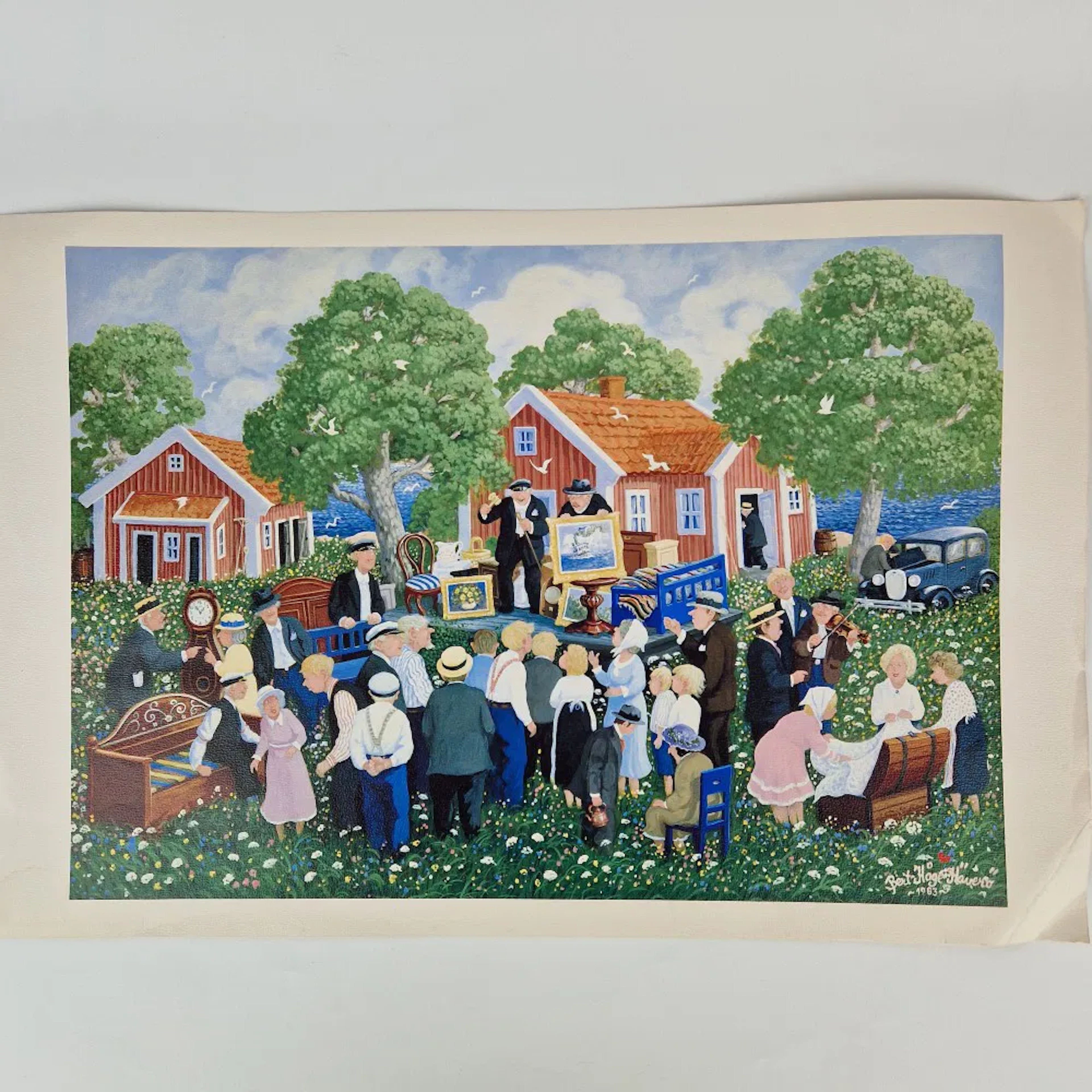Bert Håge Häverö, "Gårdsauktion", tryck
