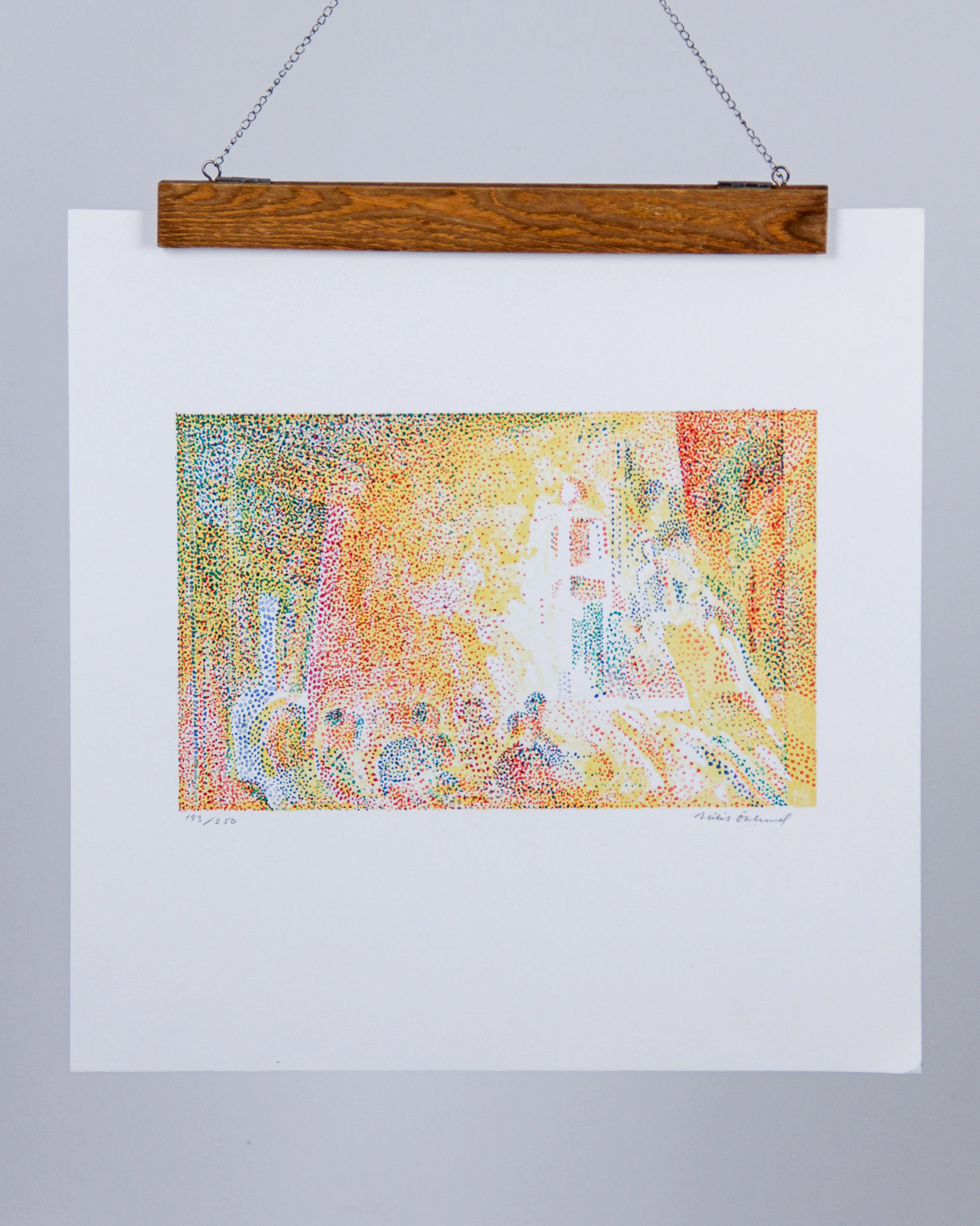 Litografi, Bertil Öhlund, signerad, numrerad 193/250