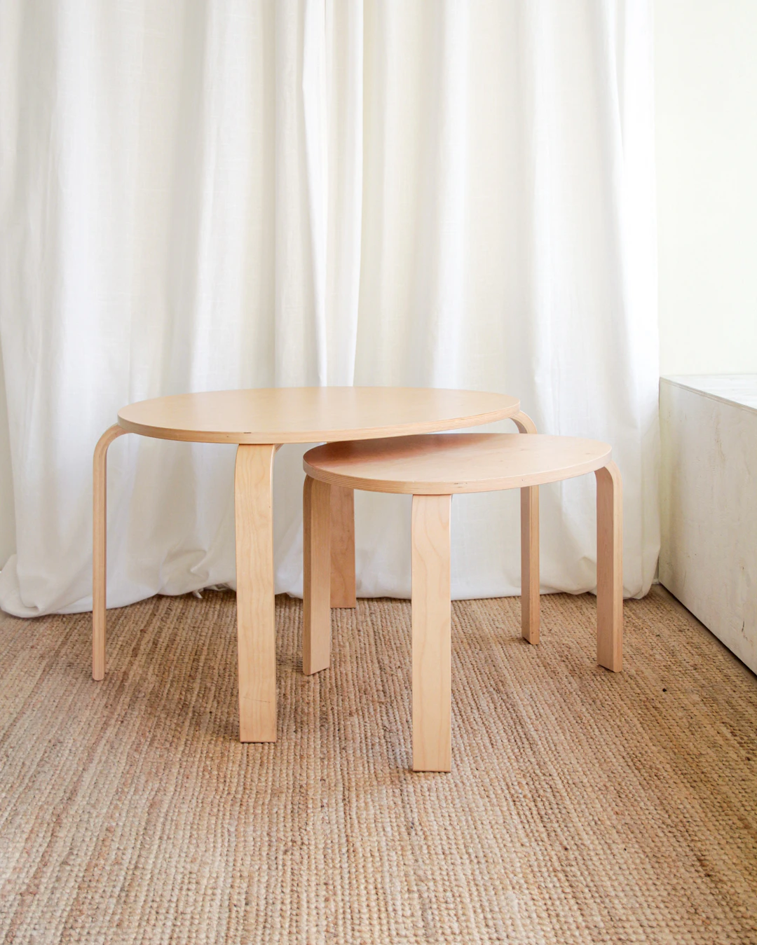 Satsbord, 2 st, "Svalsta", björk, IKEA, 2019