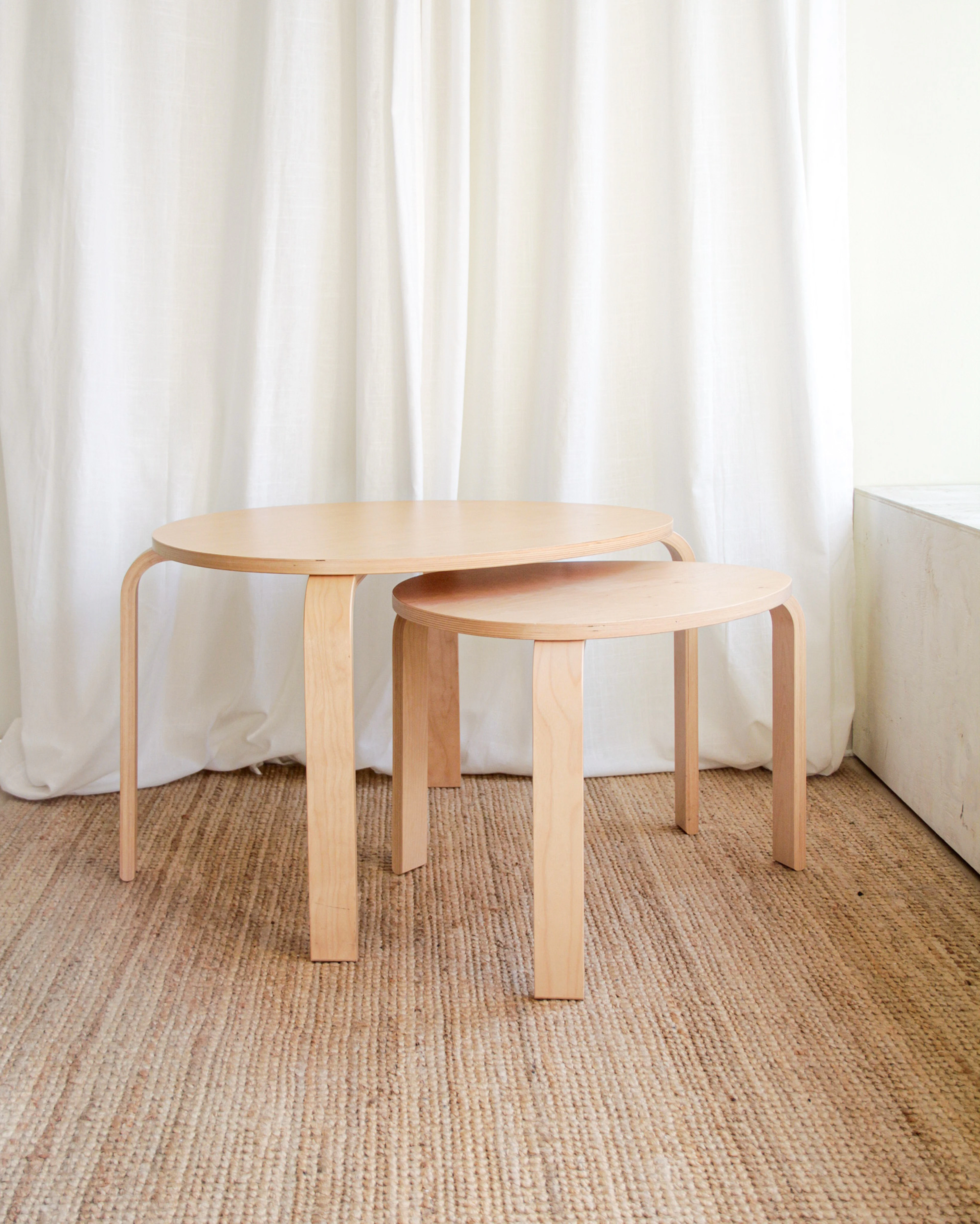 Satsbord, 2 st, "Svalsta", björk, IKEA, 2019