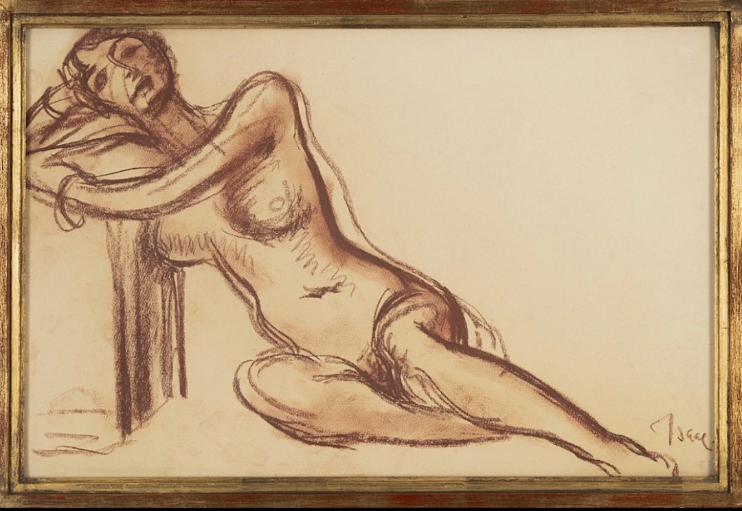 Leaning naked model | Isaac Grunewald