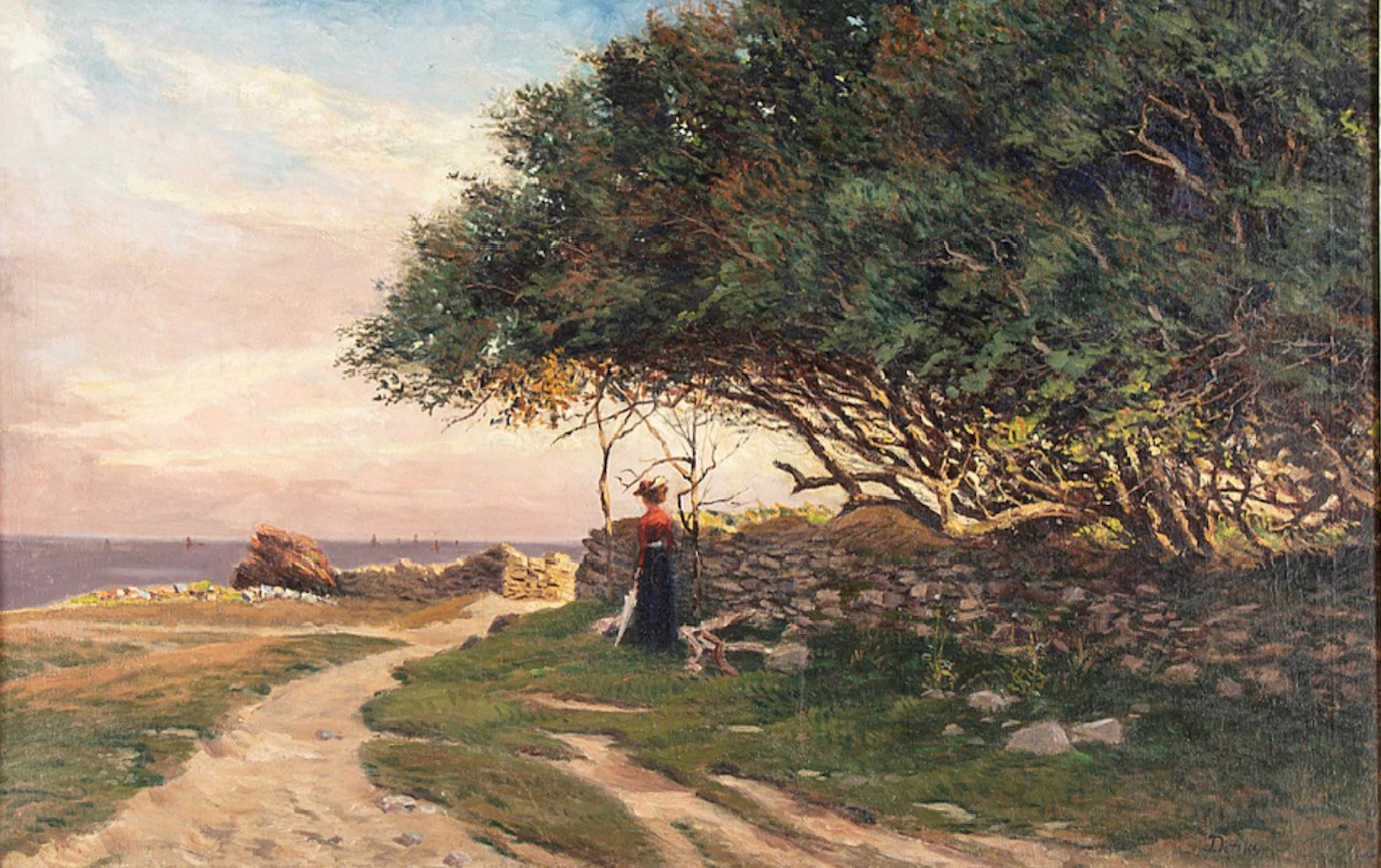 "Aftonsol vid kysten" | Edvard Diriks