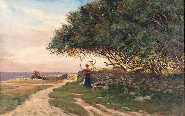 "Aftonsol vid kysten" | Edvard Diriks