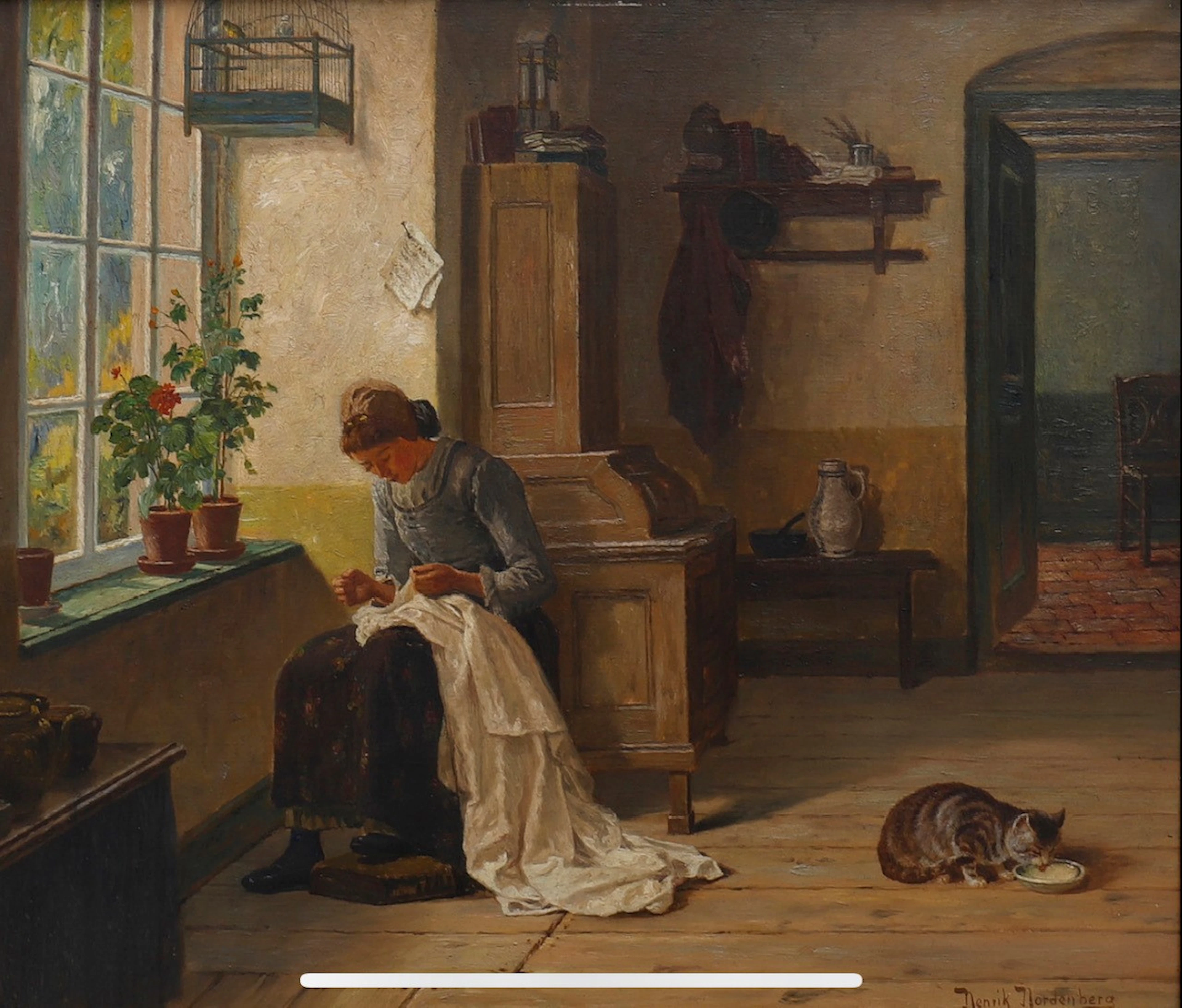 Sewing woman II | Henrik Nordenberg
