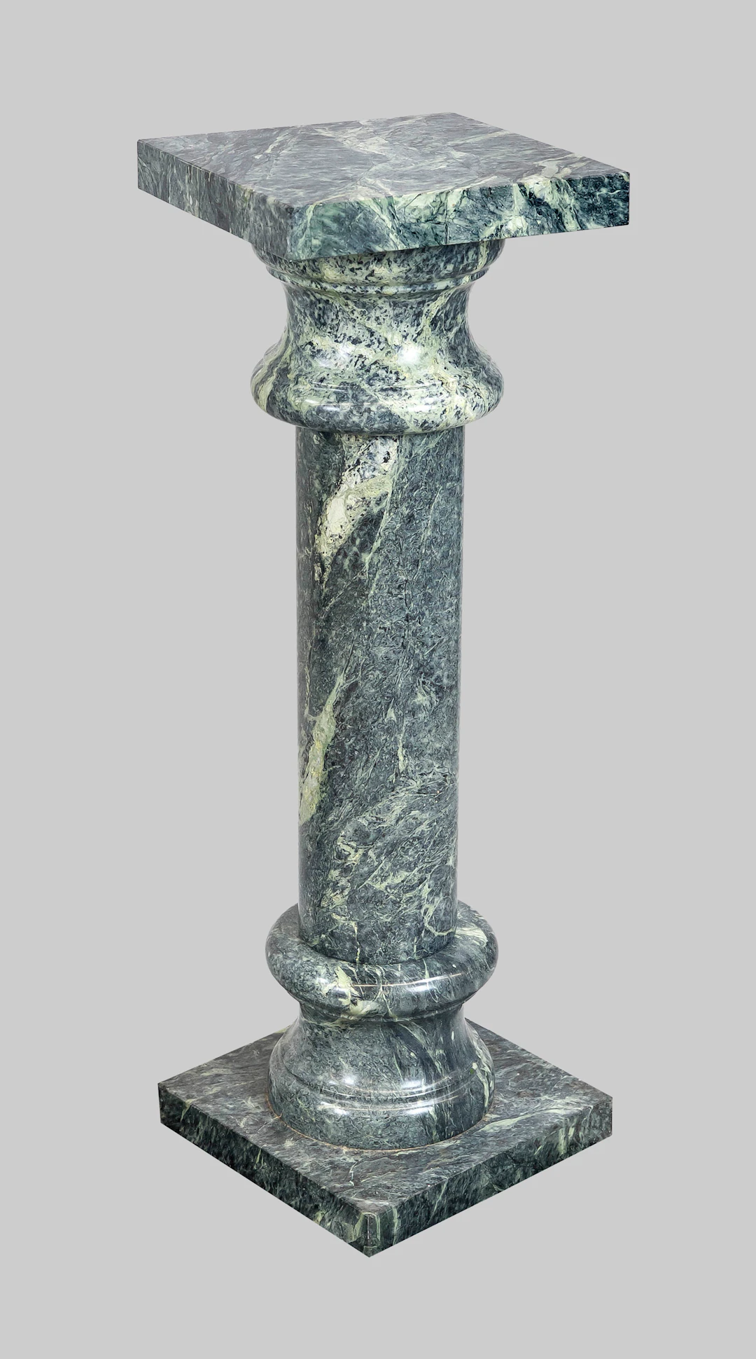 Säule, 20. Jh., spinatgrüner Marm