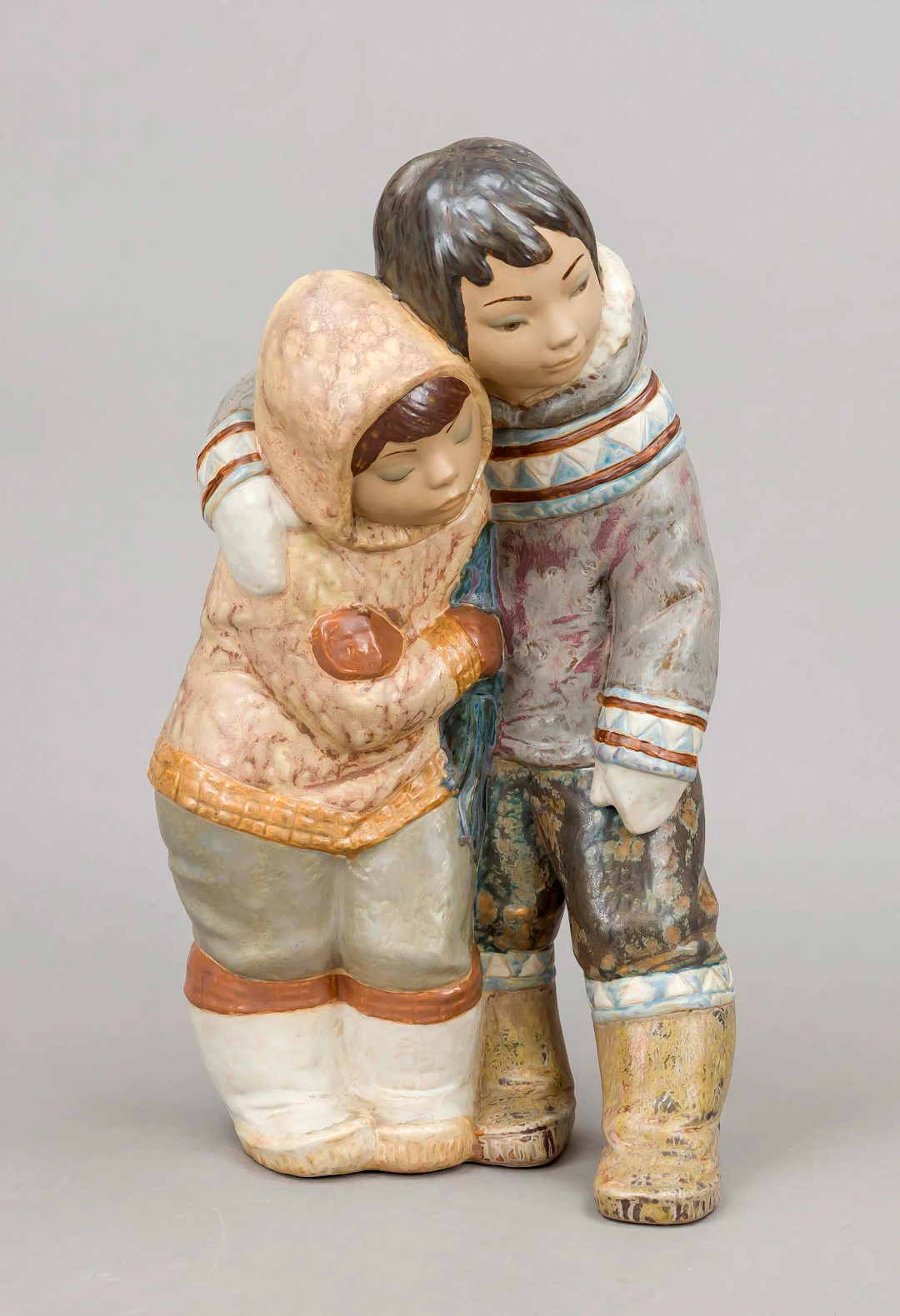 Großes Inuit-Kinderpaar, Lladro