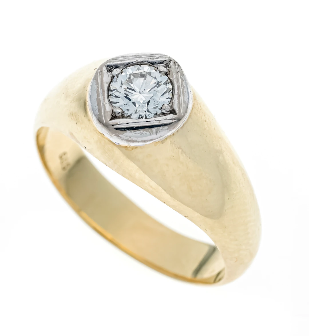 Solitär Brillant-Ring GG/WG 585/0