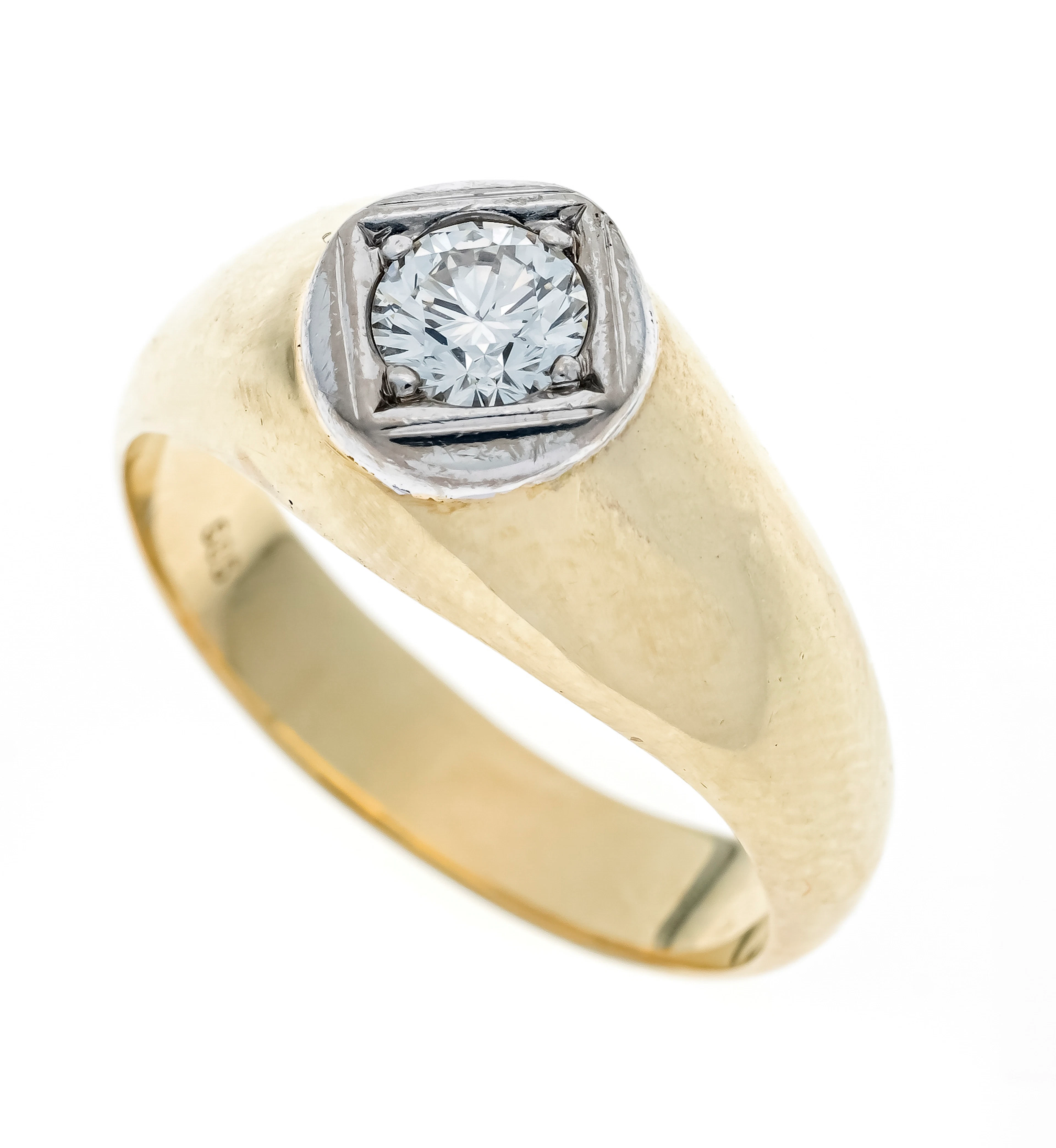 Solitär Brillant-Ring GG/WG 585/0