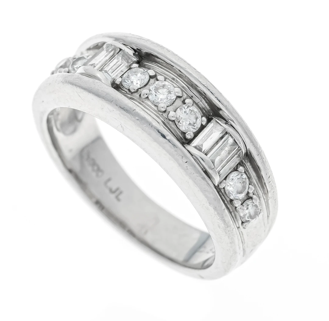 Brillant-Riviére-Ring Platin 950/