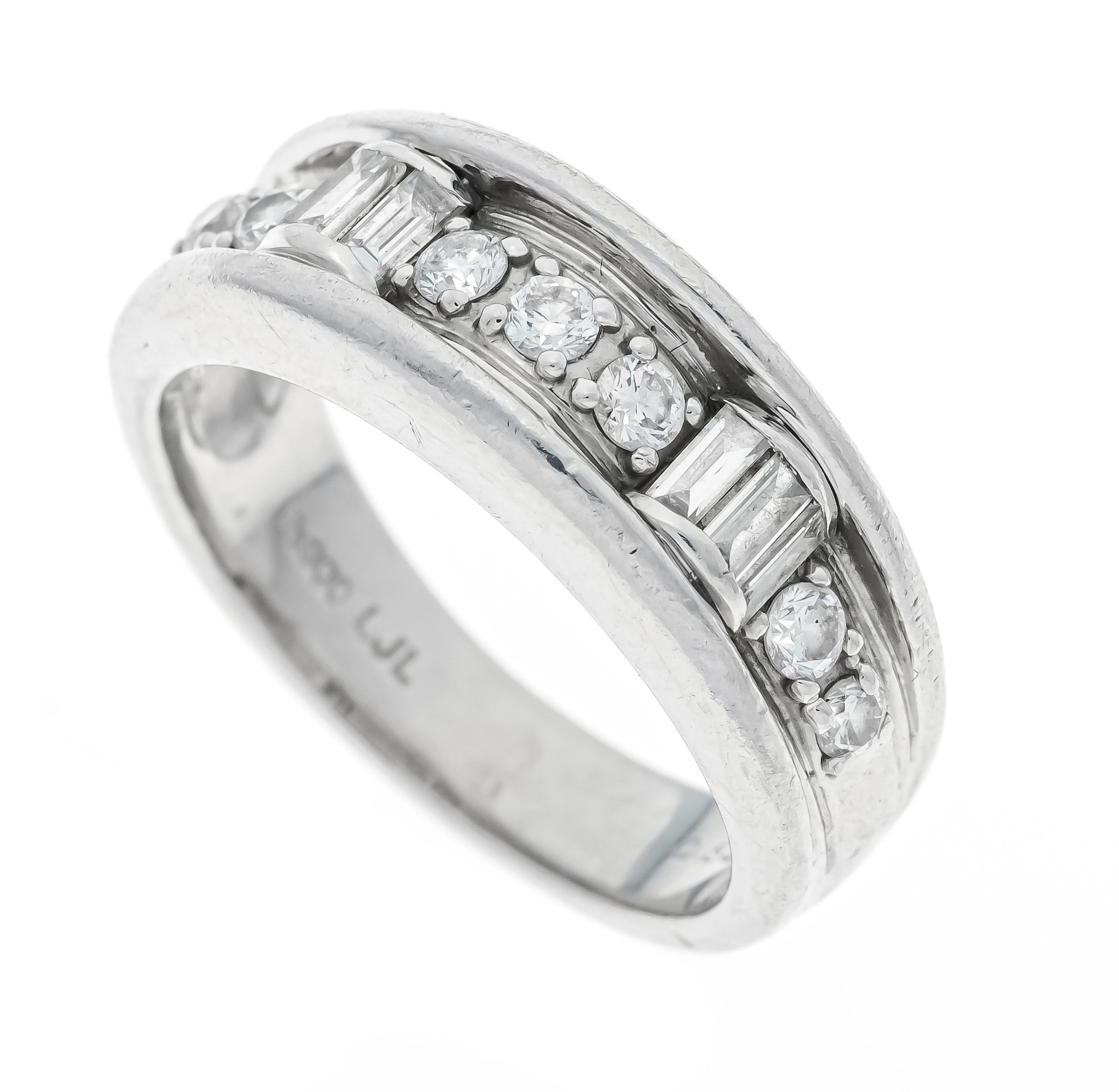 Brillant-Riviére-Ring Platin 950/