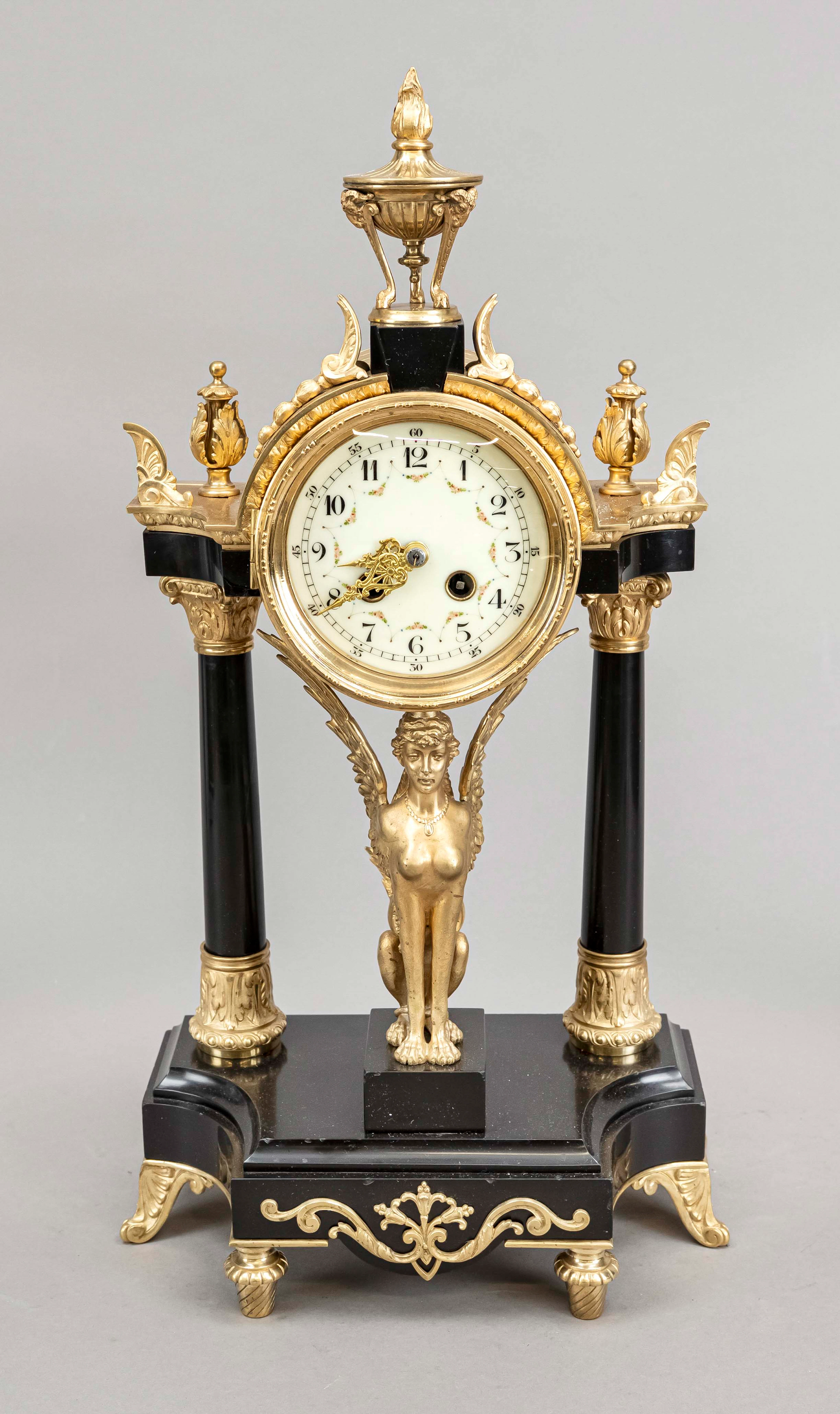 Historismus - Marmor Pendule, Deu
