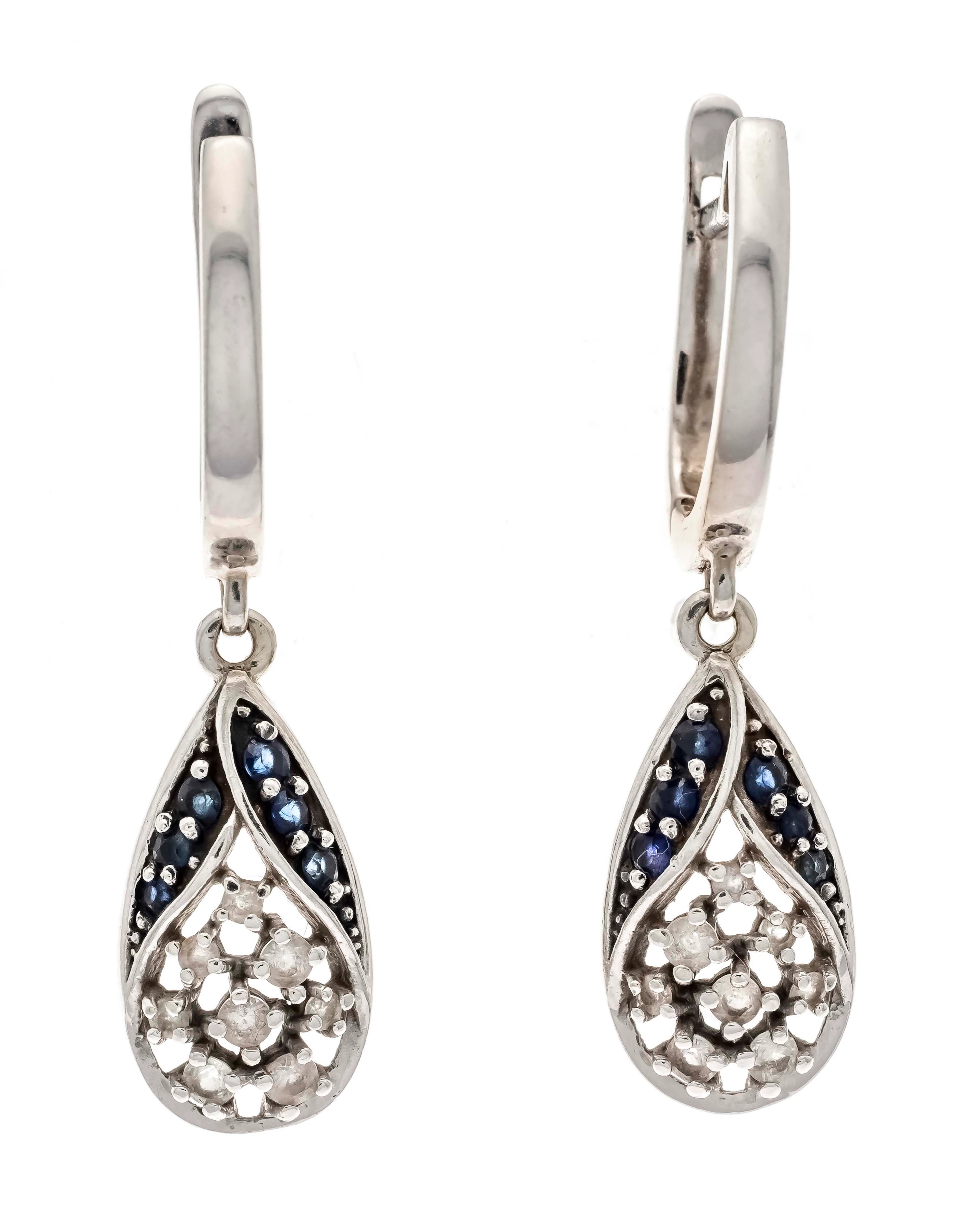 Saphir-Brillant-Ohrringe WG 585/000