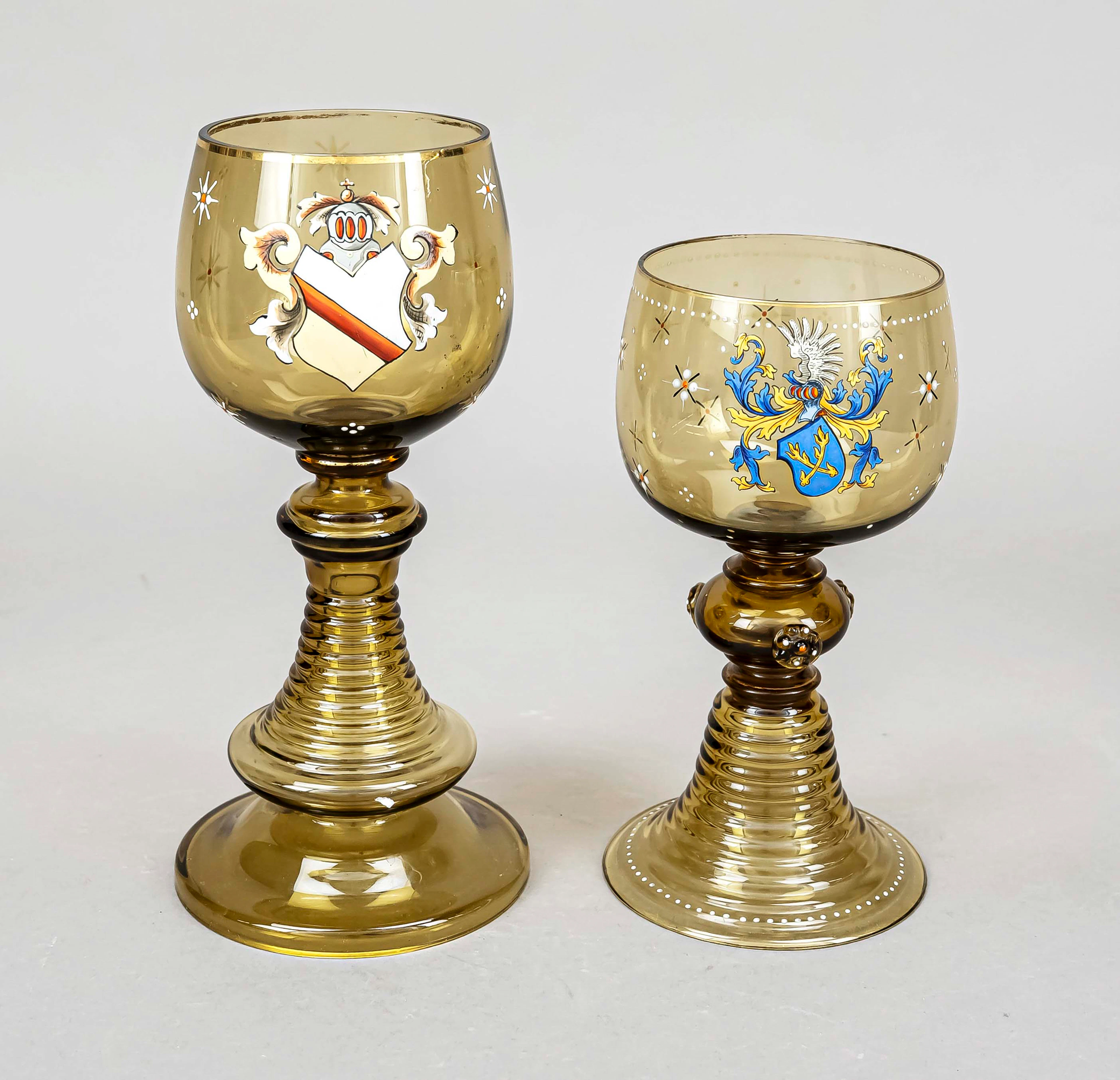 Zwei Historismus-Weinrömer, Ende 1