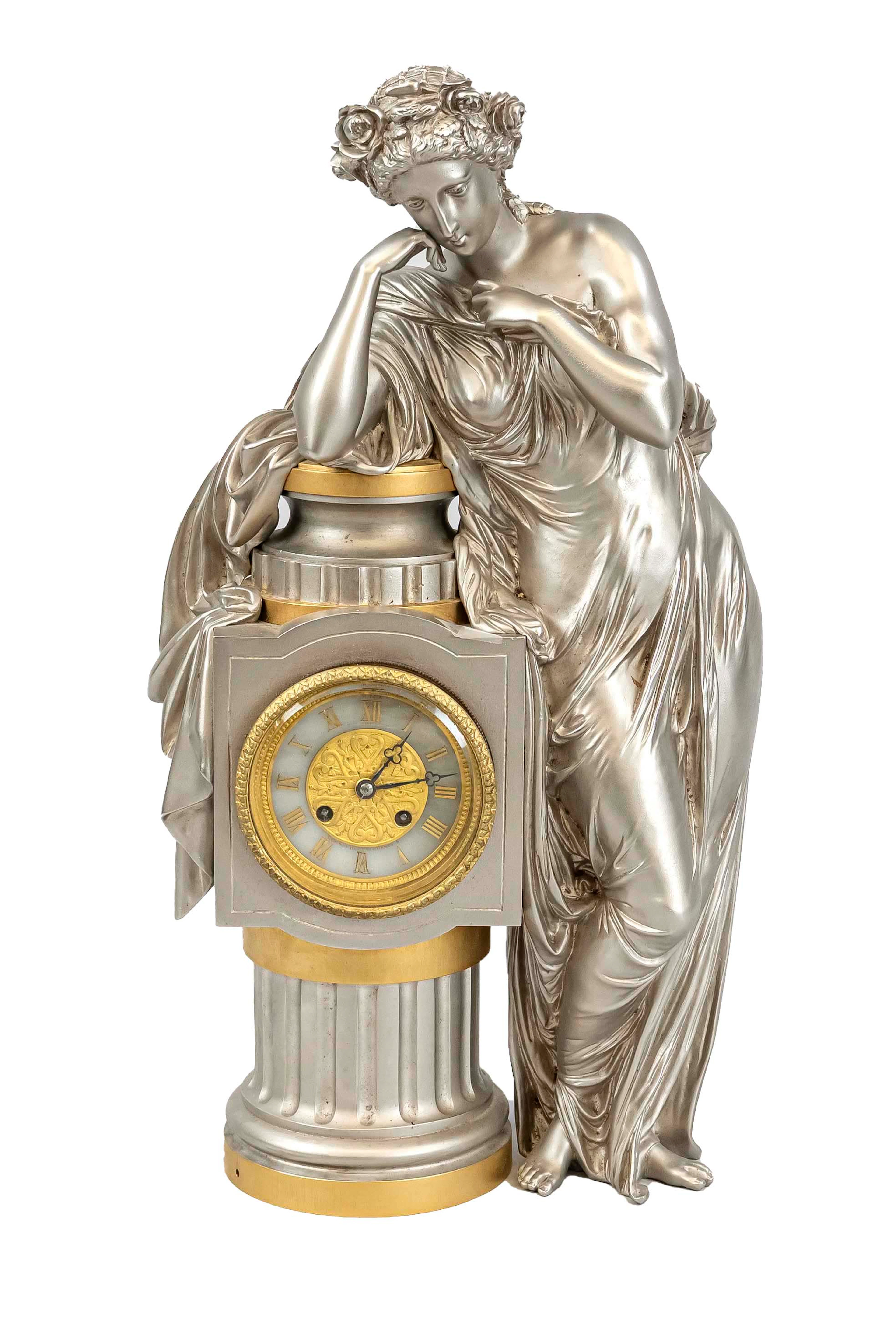 Große Figurenpendule, seltene Weißbr